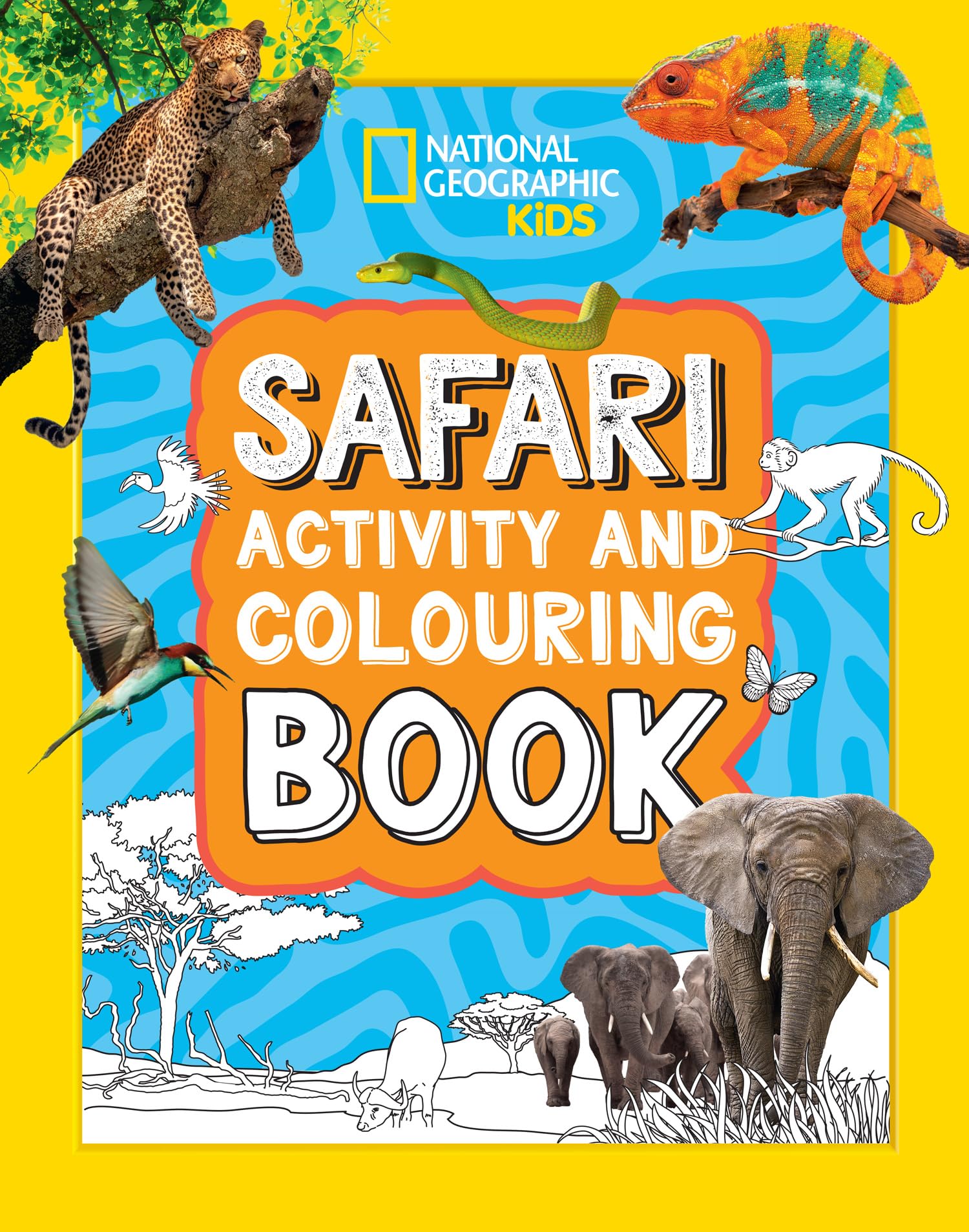 Collins National Geographic Kids Safari Activity and Colouring Book | Ages 4-7 | 48 Pages