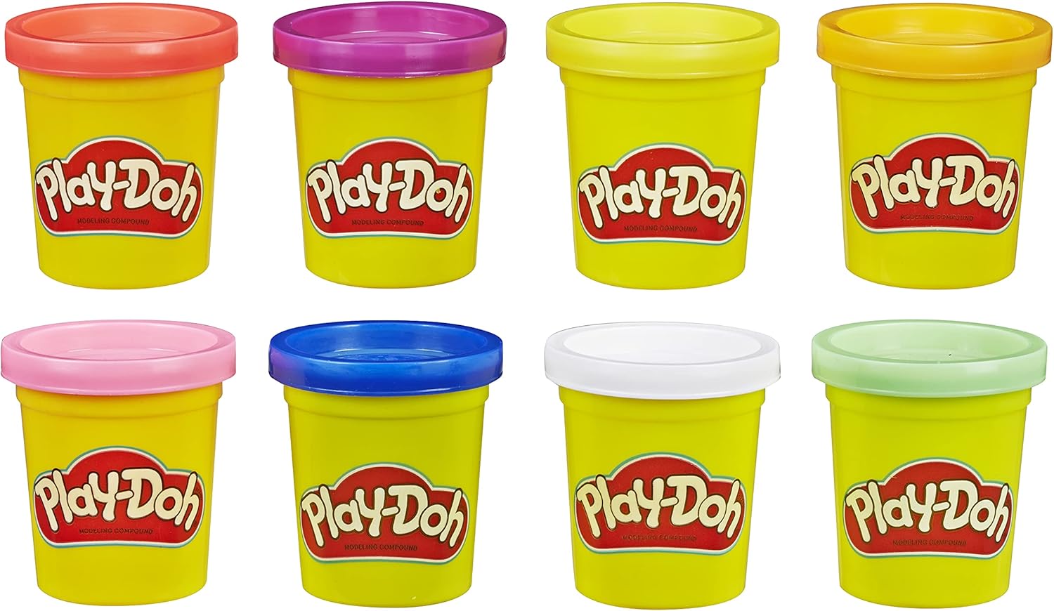 Play-Doh 8er-Pack Regenbogen-ungiftige Modelliermasse mit 8 Farben 6