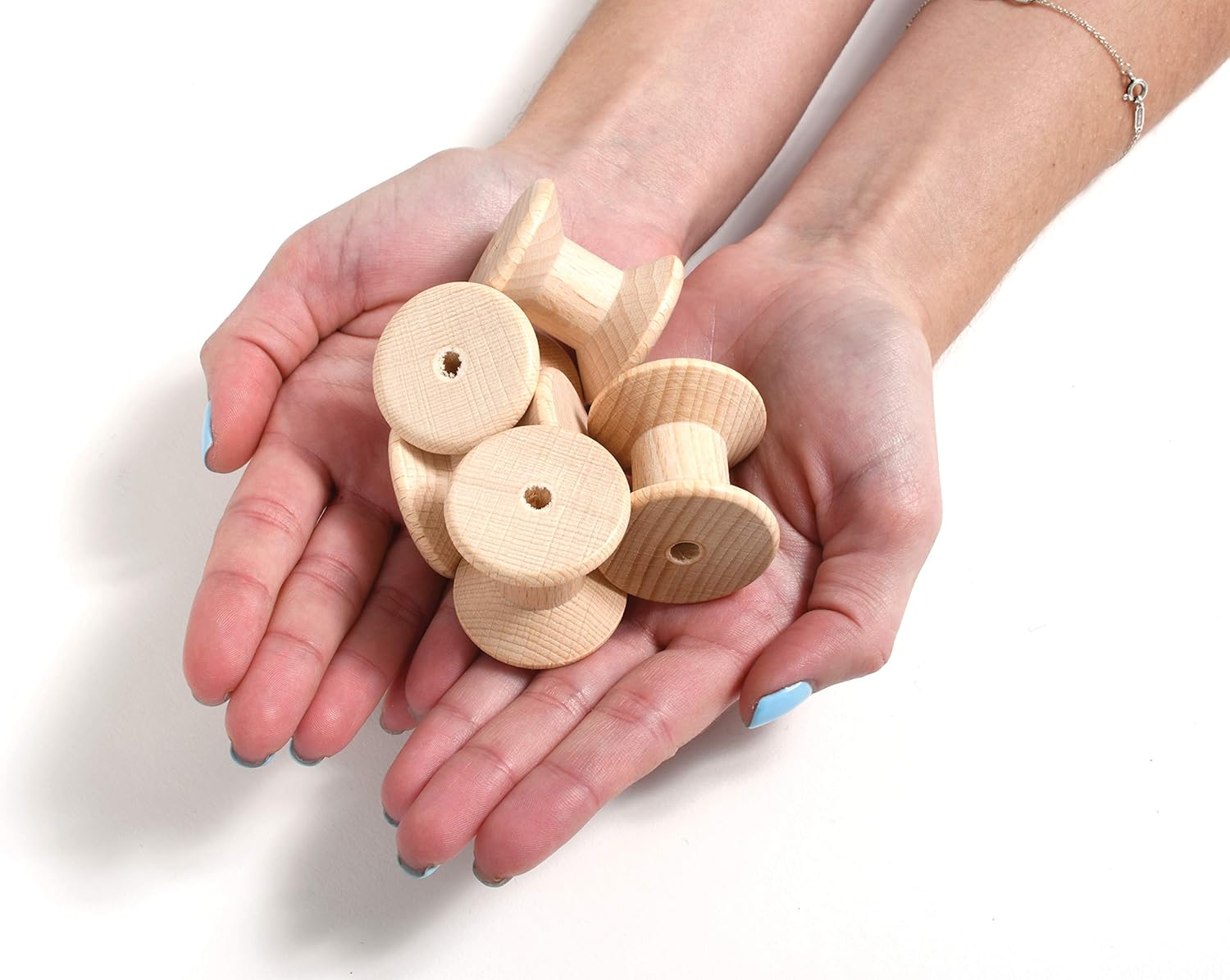 TickiT Natural Wooden Spools - Heuristic Play Set for Toddlers 10