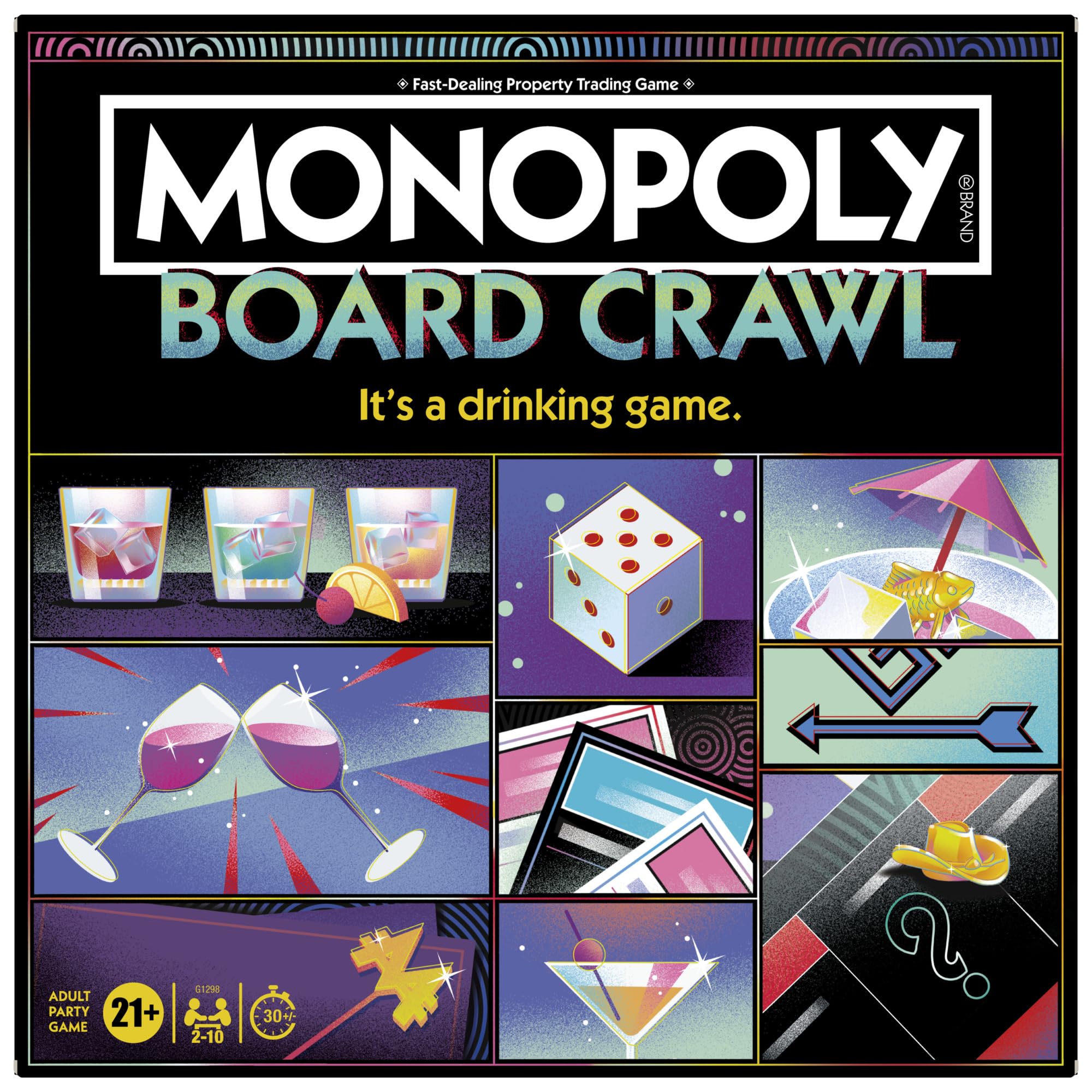 Hasbro Gaming Monopoly Board Crawl Drinking Game