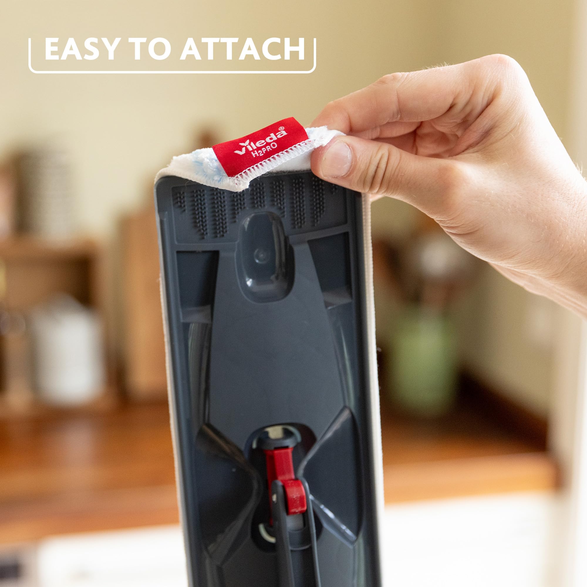 Vileda H2PrO Flat Mop Refill - Microfibre Power for Stubborn Dirt Removal 6