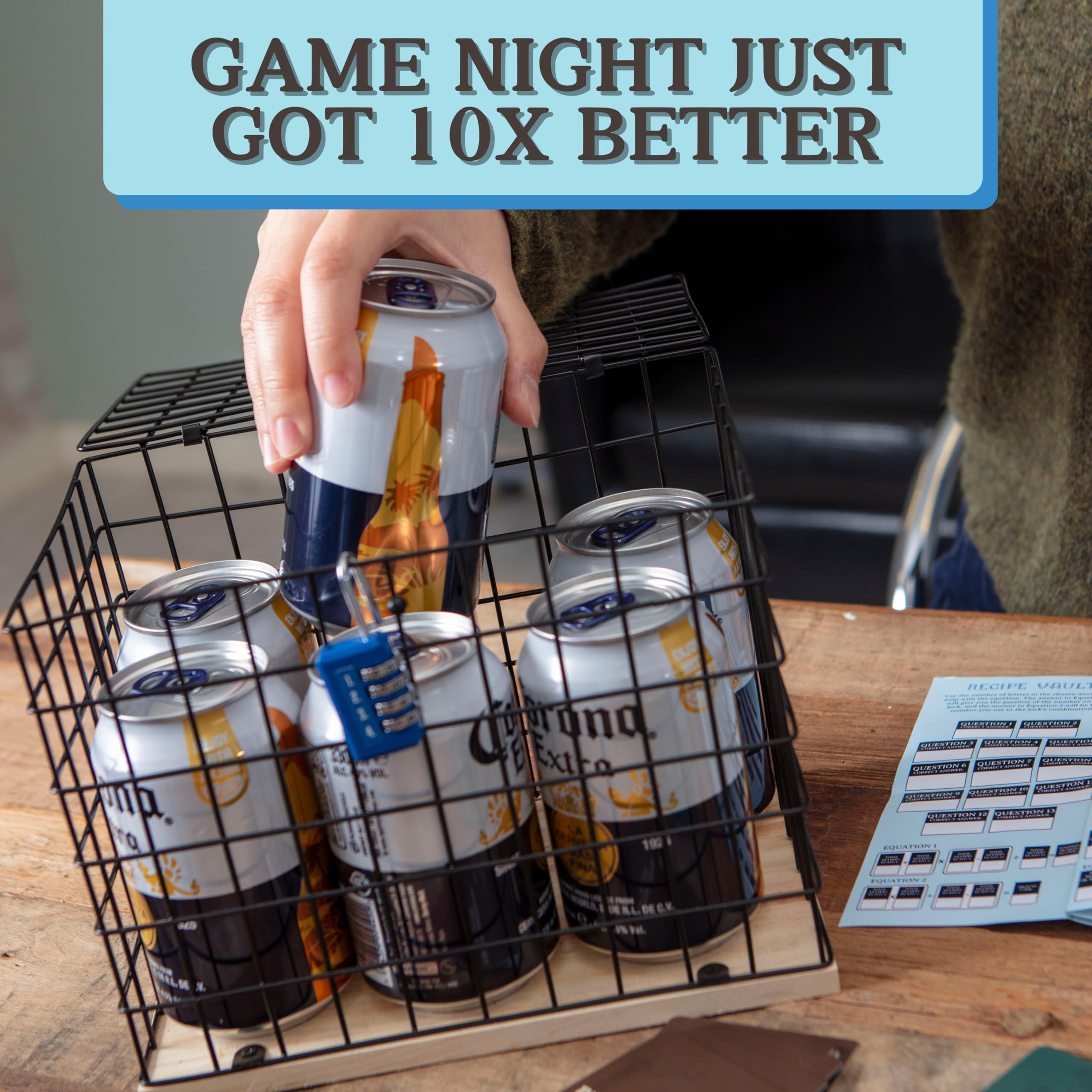 Boxer Gifts Beer Themed Escape Room Puzzle Game | 4+ Players | Metal Components 4