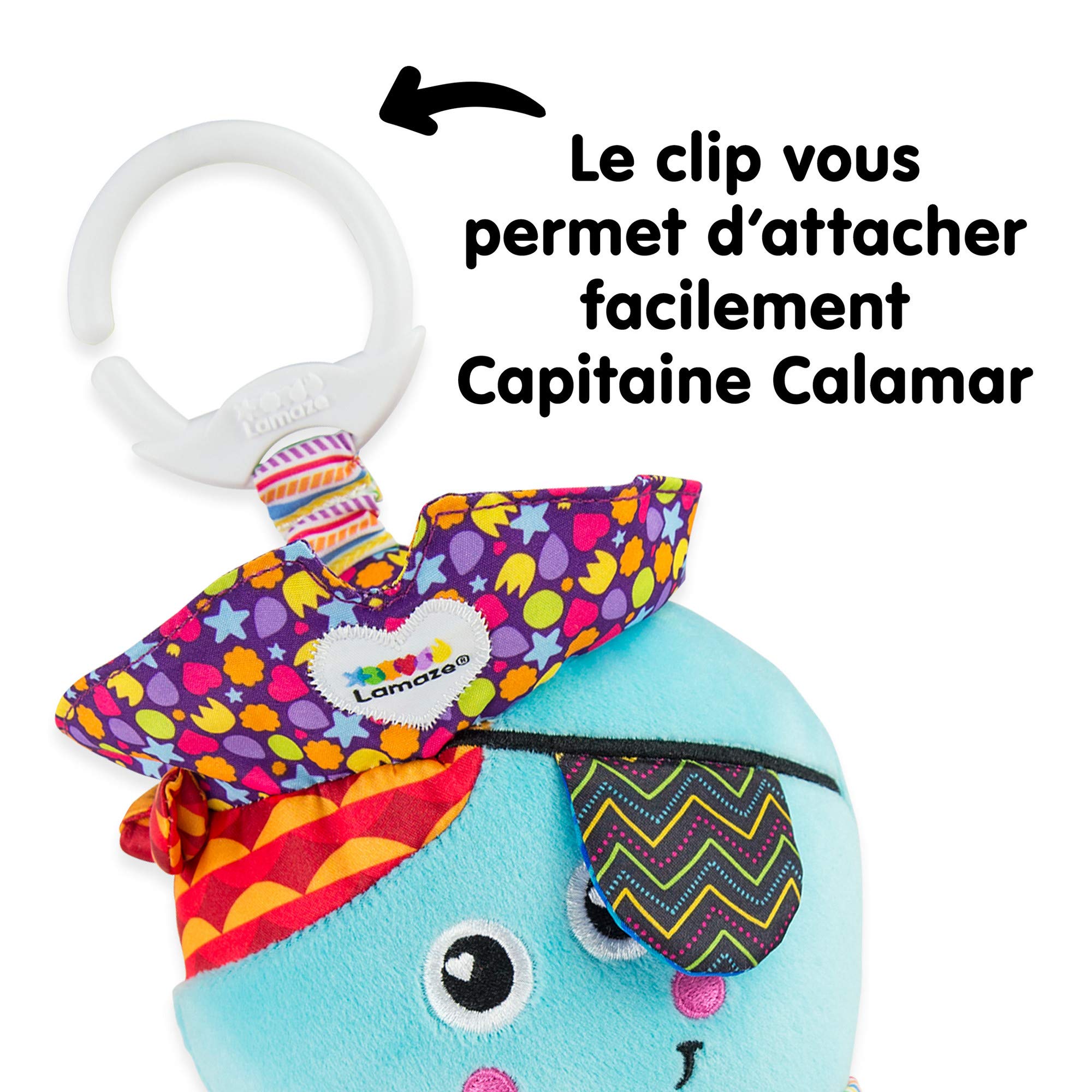 Lamaze Captain Calamari - Clip & Go Baby Sensory Toy for 0-6 Months 6