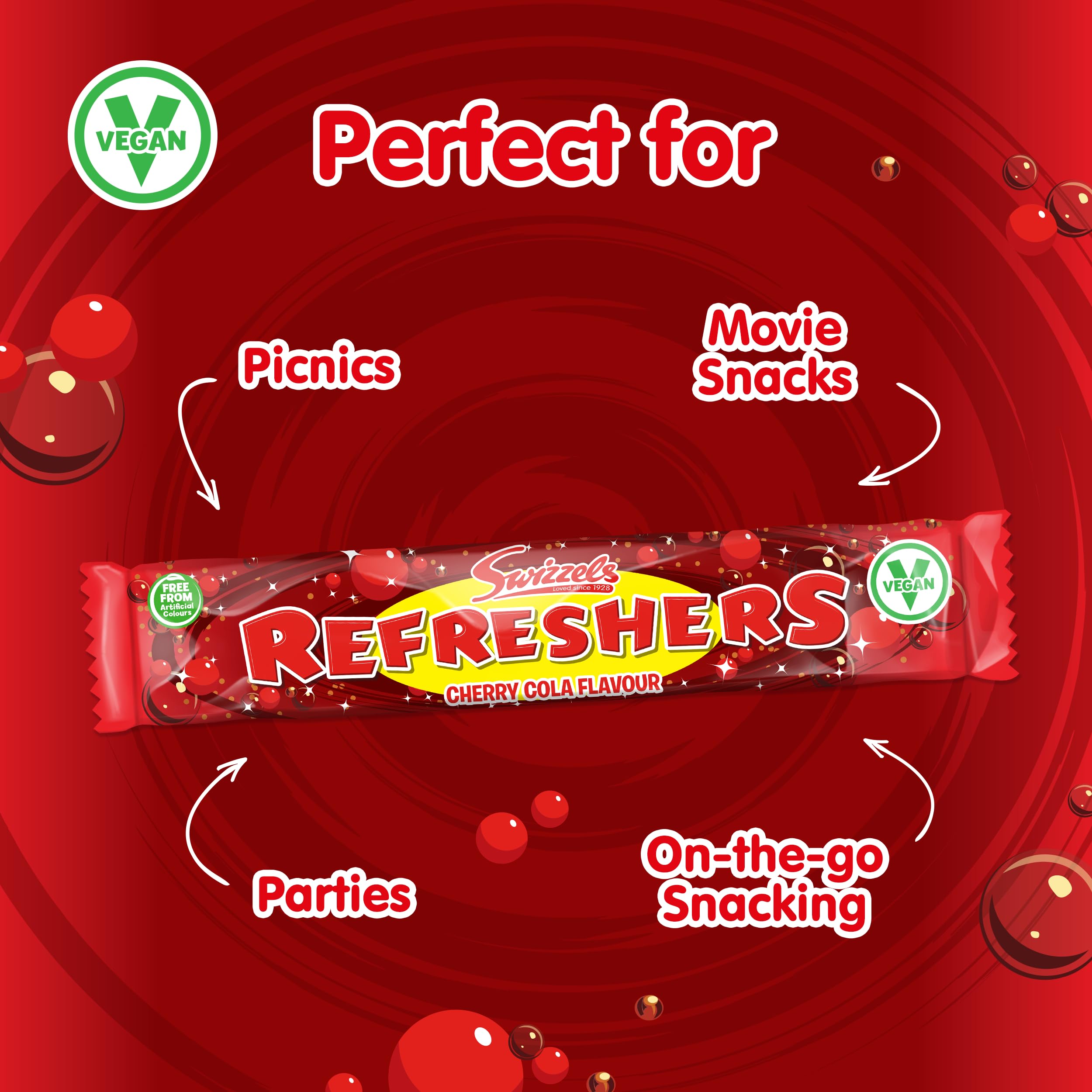 Swizzels Refreshers Cherry Cola Chew Bar (60 Count)