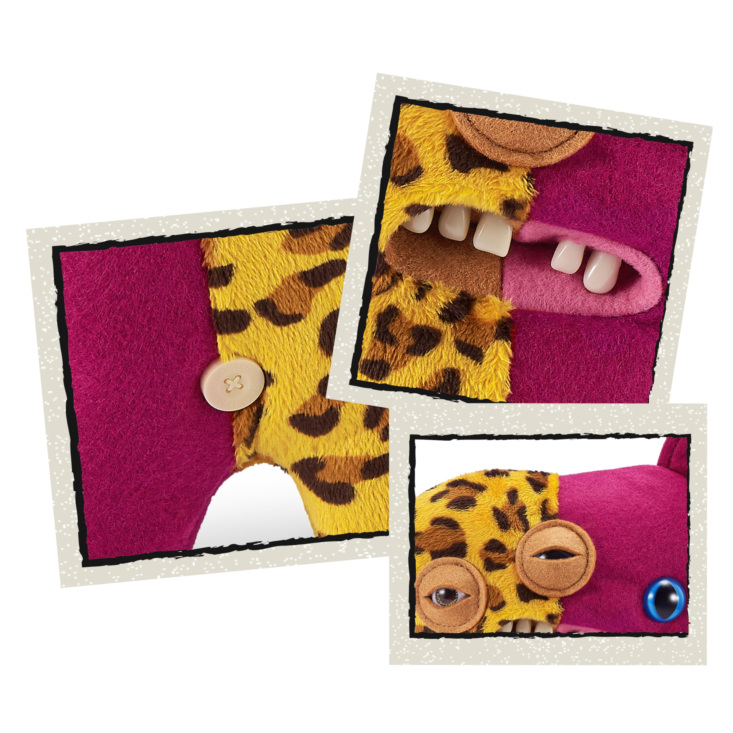 Fuggler Misfit Monsters 9-inch Series 1 - Annoyed-o Leopard & Burgundy Plush Toy by ZURU 4