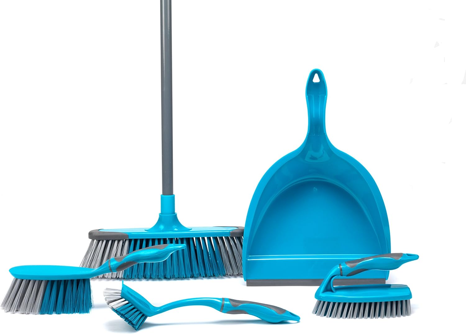 Beldray - LA024152TQ 5 Piece Cleaning Set with Broom, Dustpan & Brush, Scrubbing Brush, Dish Brush 4