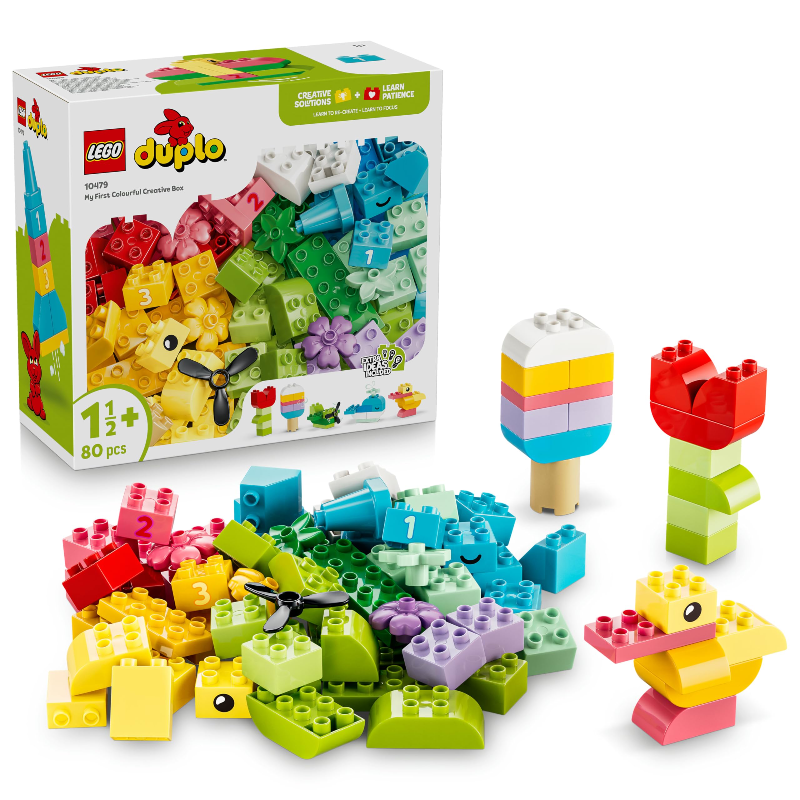 LEGO DUPLO Colourful Creative Box - 80 Bricks | Ages 1.5+ | Educational Building Set 1