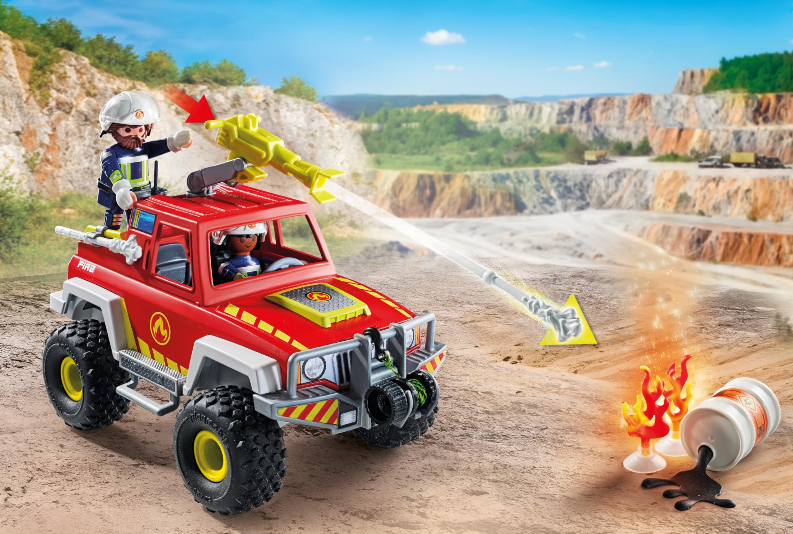 Playmobil Action Heroes Fire Truck - Vehicle Playset for Kids 4+ 4