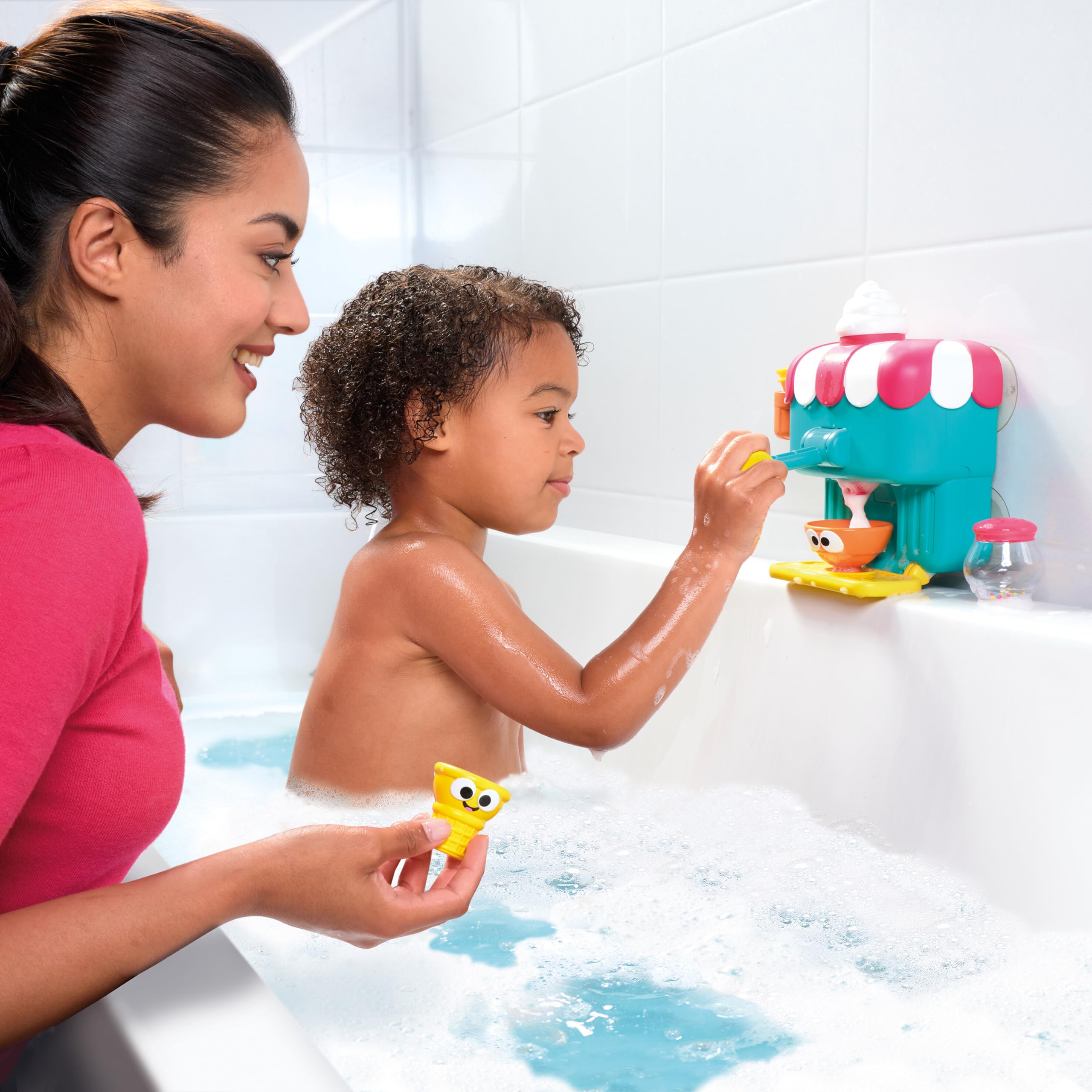 Toomies Foam Cone Factory Deluxe Bath Toy - Wall Mounted Ice Cream Maker for Toddlers 18M+ 4