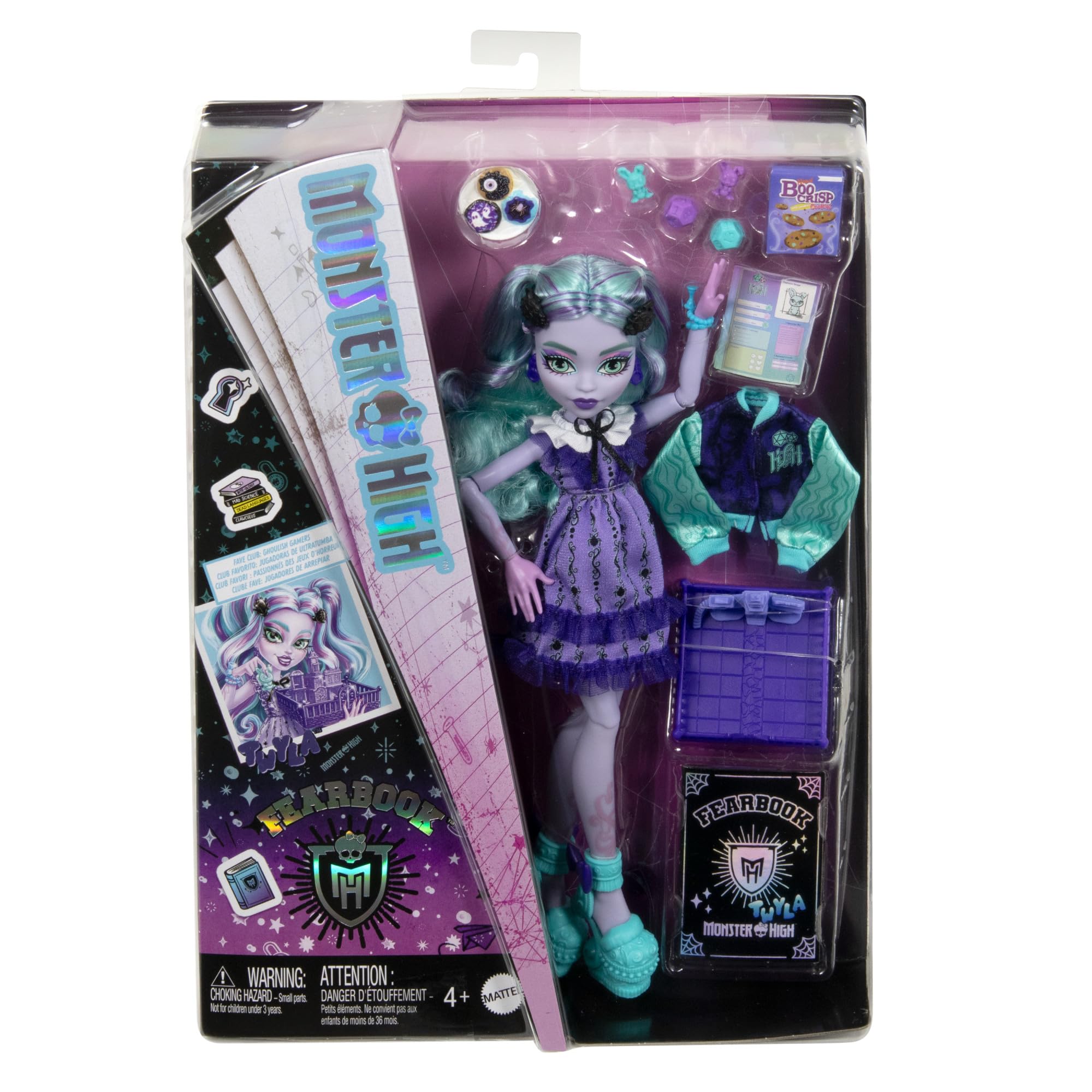 Monster High Fearbook Twyla Doll & Ghoulish Gamers Club Game Set 6