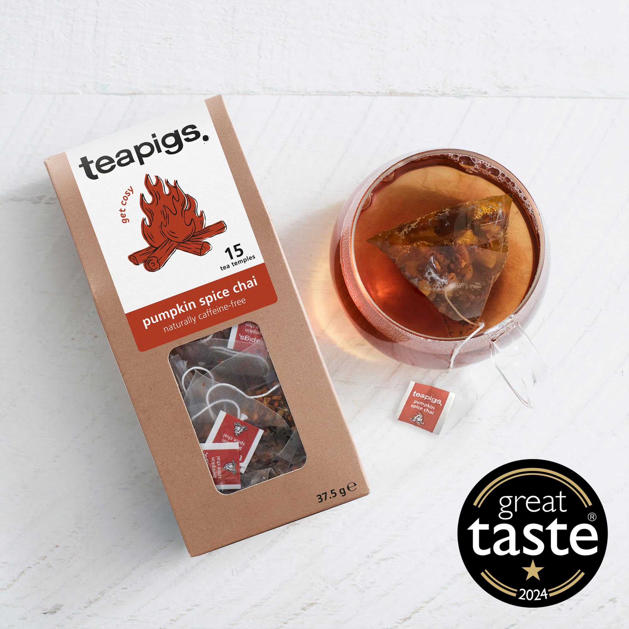 teapigs - Pumpkin Spice Chai Tea Koffeinfreie Teebeutel 5