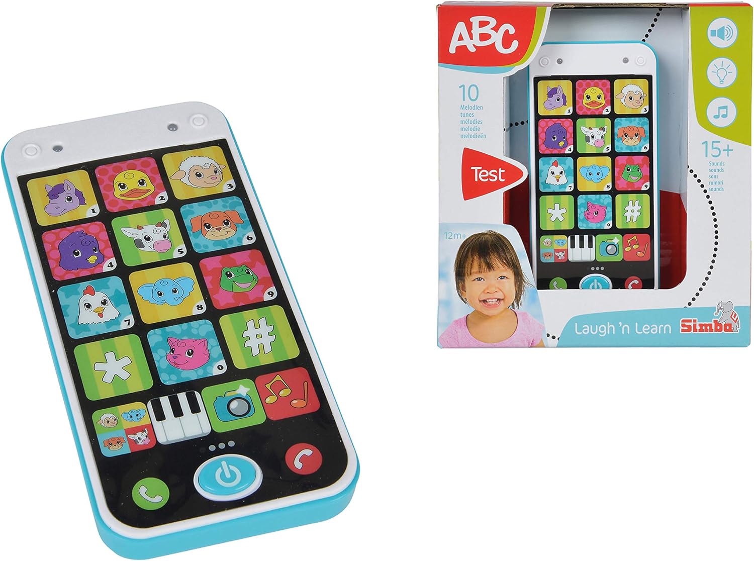 ABC Smart Phone Toy - Lights Up & 25+ Sounds for Toddlers 12-36 Months 4