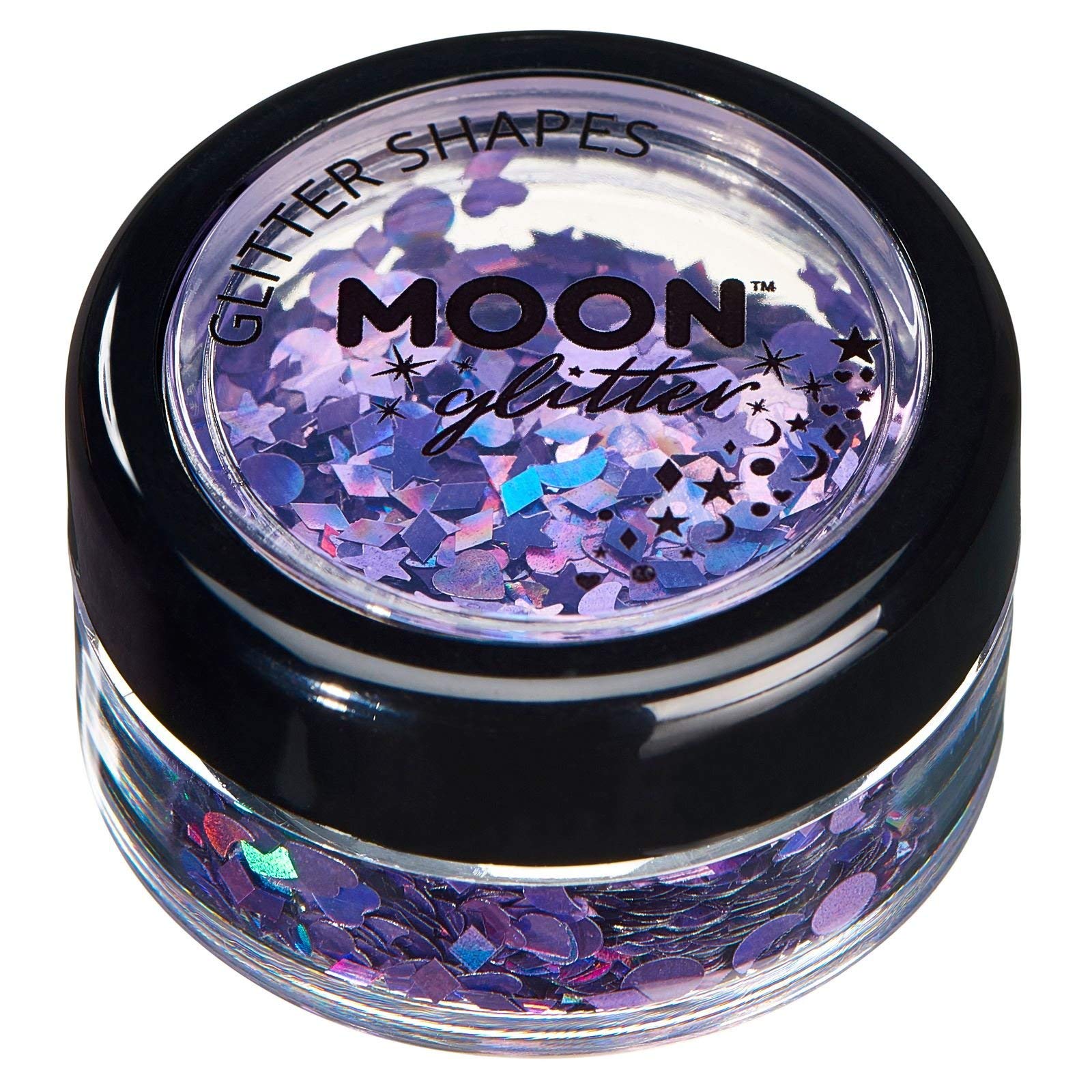 Moon Glitter - Holographic Glitter Shapes (3g) - Purple Cosmetic Glitter for Face, Body, Hair, Nails 10