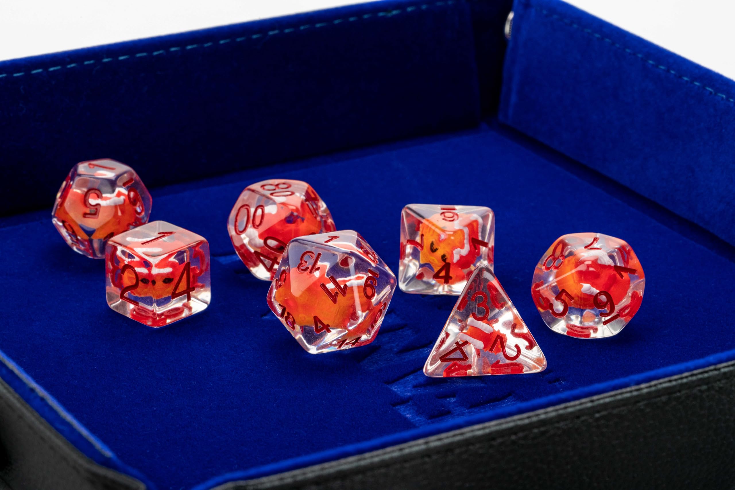 Metallic Dice Games Dragon StormTM FanRoll Rotes Harzwürfel-Set 4