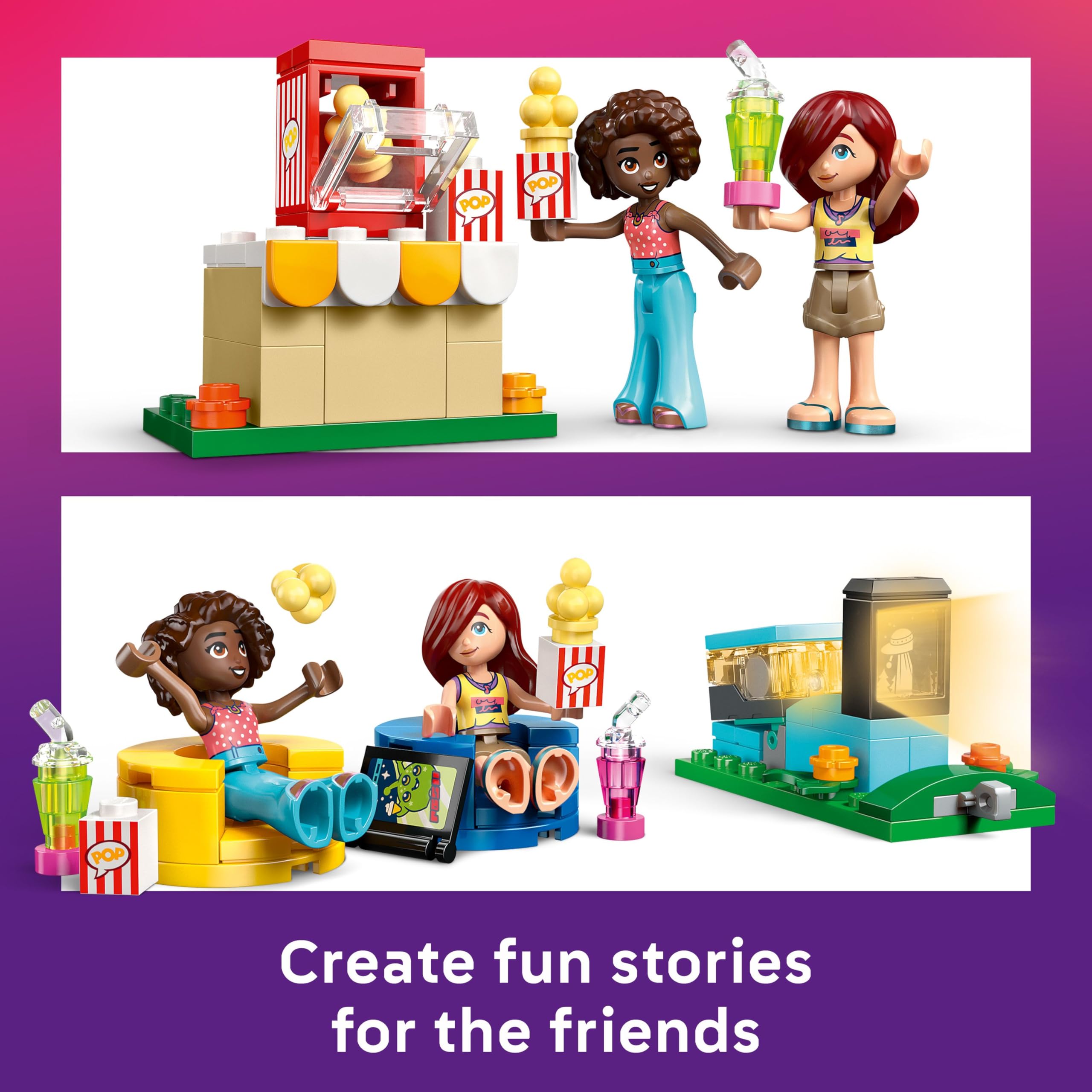 LEGO Friends Friendship Movie Night Playset - Light-Up Projector & 2 Mini Dolls for 6+ Year Olds 5