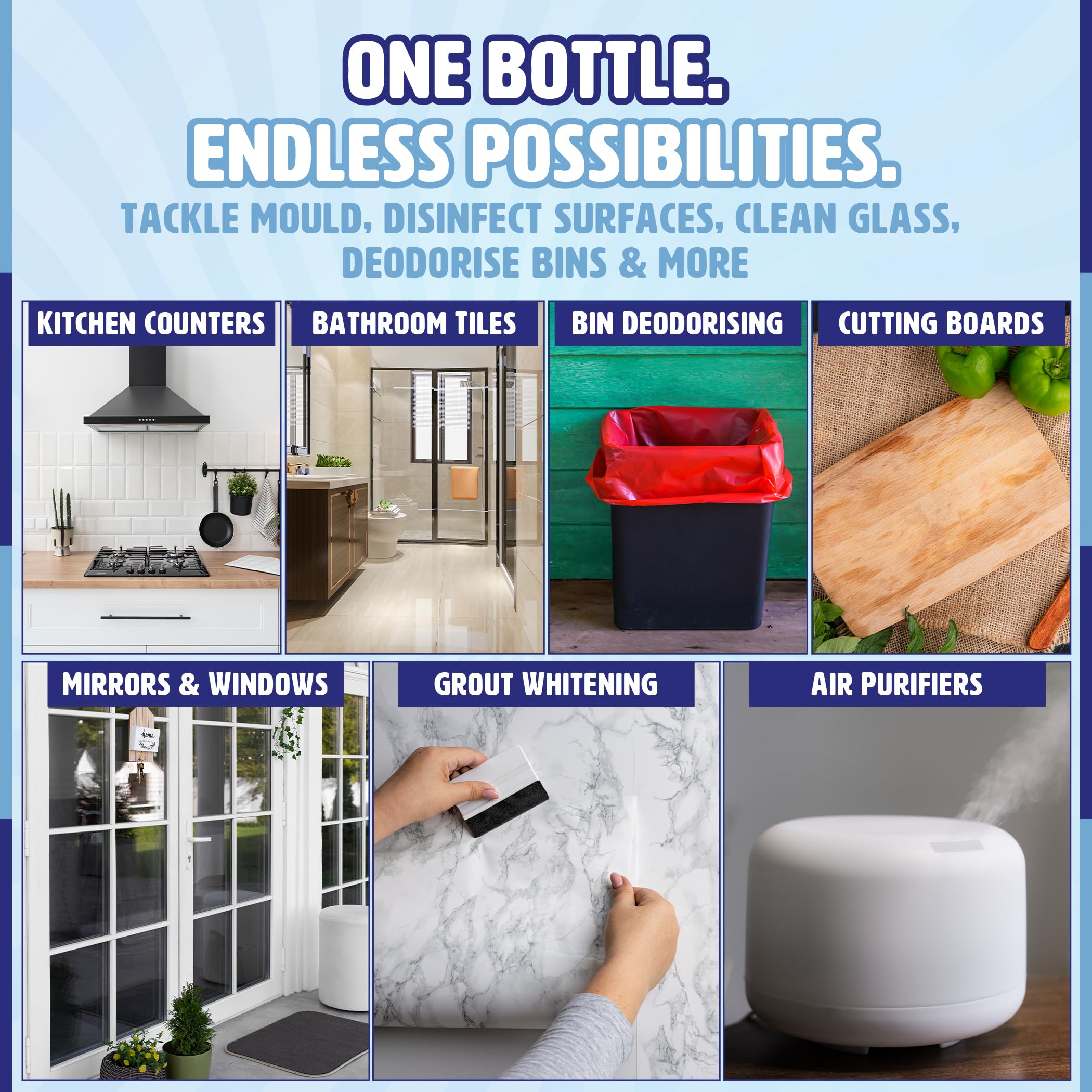 Pure Safe - Wasserstoffperoxid 3% Lösung 500ml – Mehrzweck-Desinfektionsreiniger 5