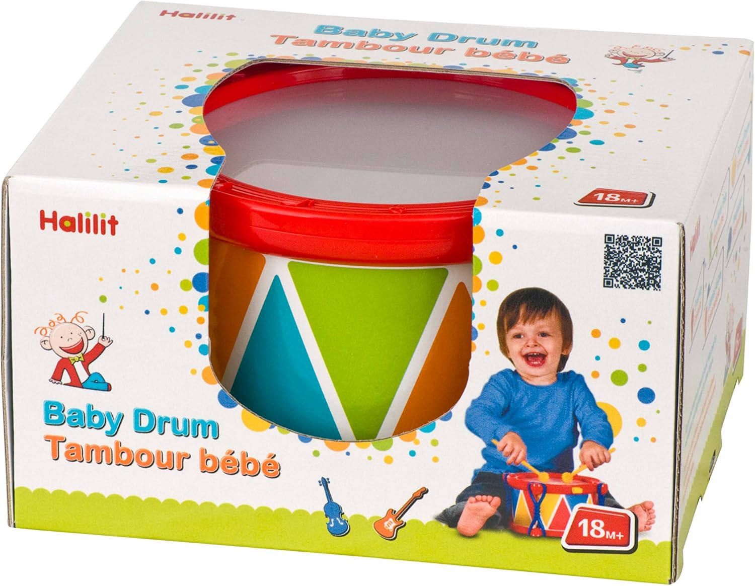 Halilit Baby Drum 14cm - Musical Toy for Toddlers 18 Months+ 6