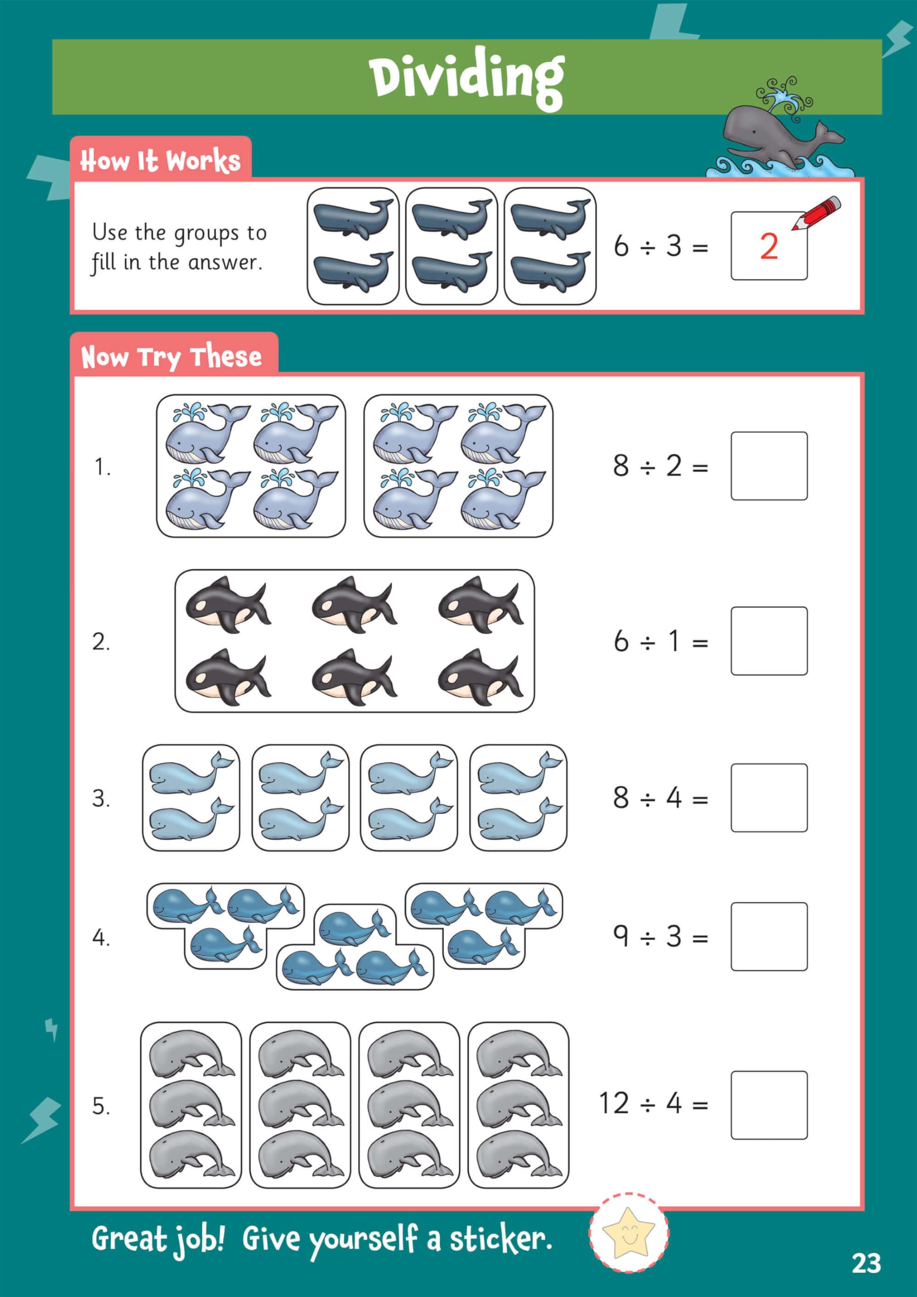 CGP 10 Minutes a Day Maths Activity Book for Ages 5-7 (KS1) with Reward Stickers 5