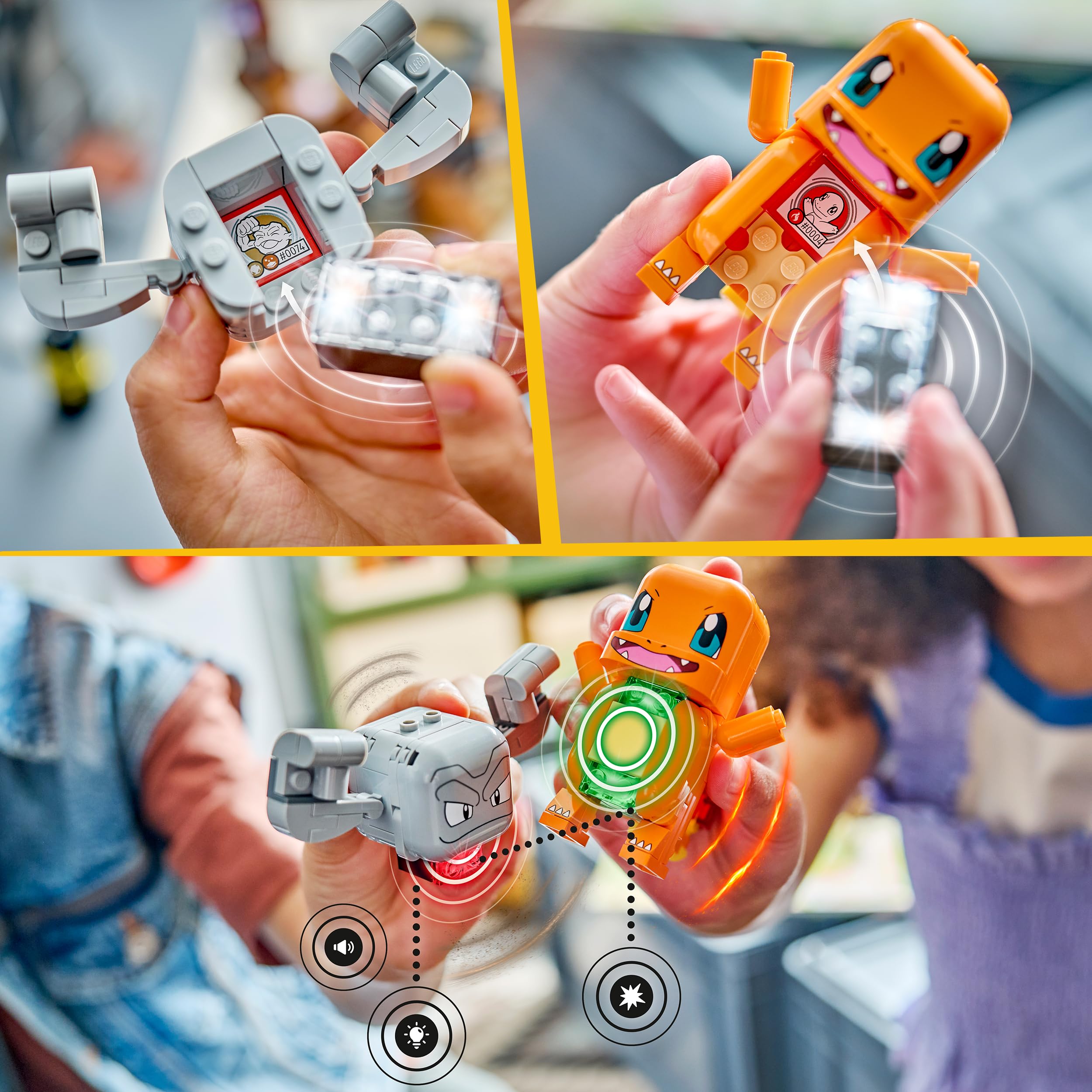 LEGO Pokémon SMART Play: Charmander and Geodude’s Cavern Clash Building Set | Ages 6+ 5