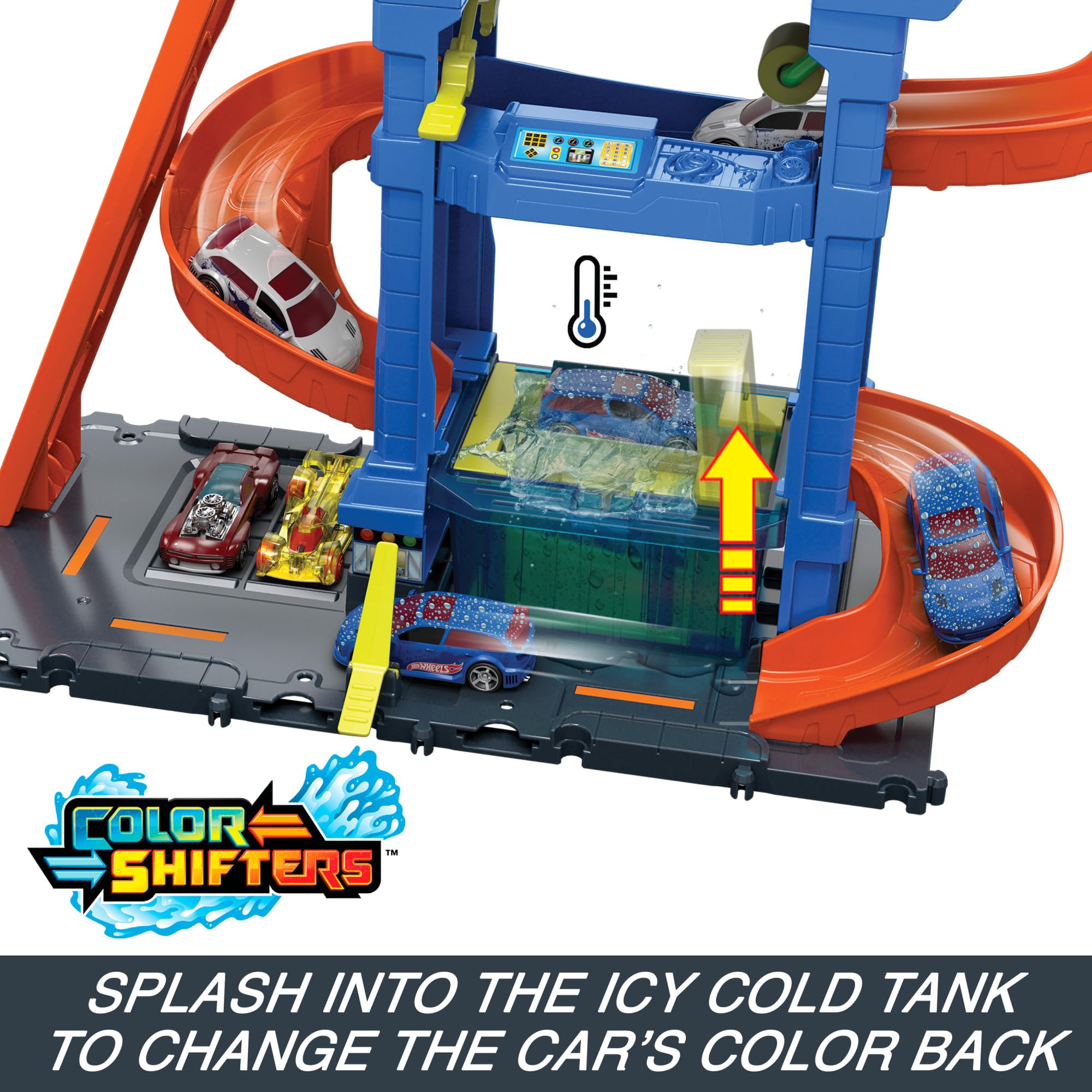 Hot Wheels Let's Race - City Tunnel Twist Car Wash Playset | Includes 1 Color Shifters Car | 1:64 Scale 5