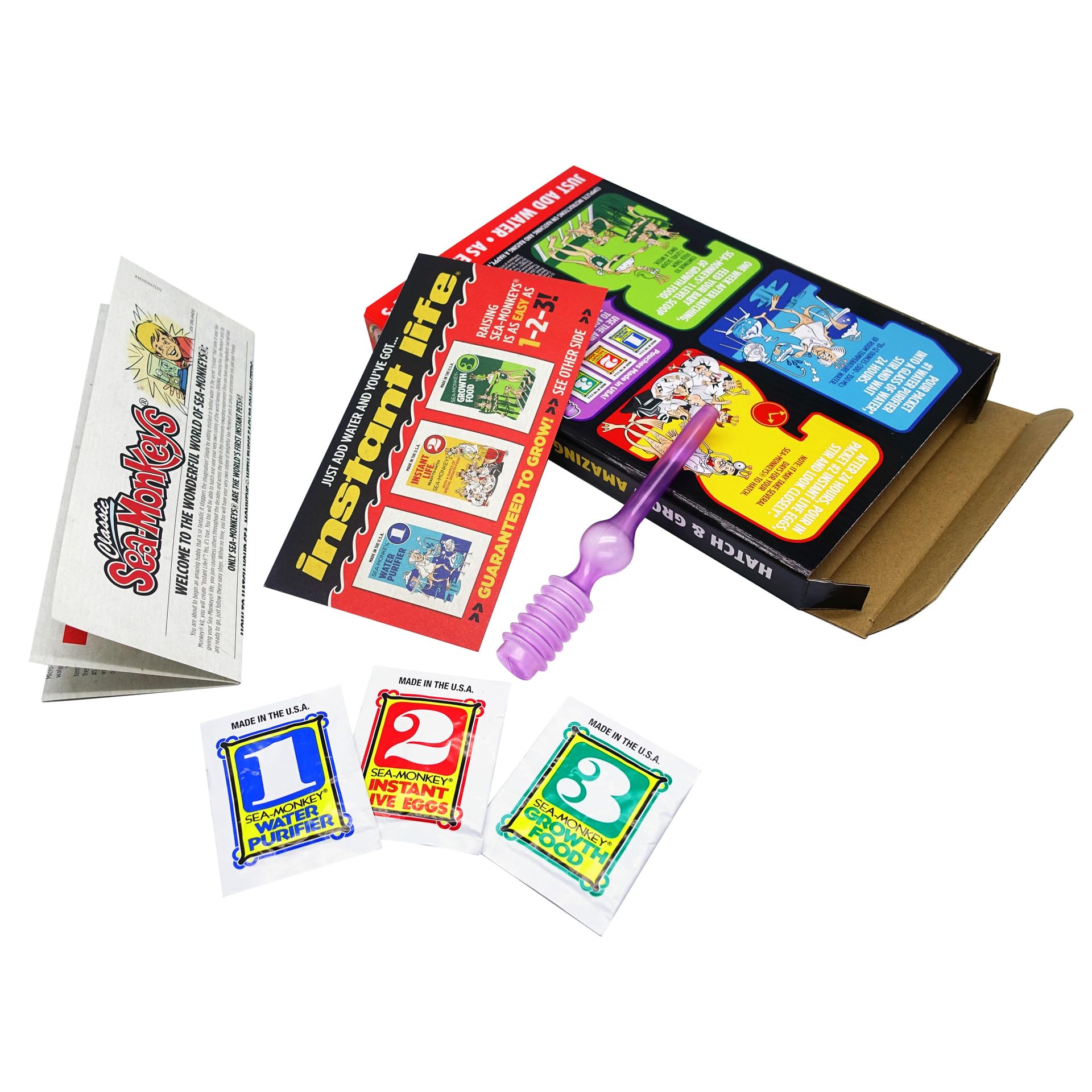 Sea Monkeys Instant Life Retro Kit - Live Brine Shrimp Habitat for Kids 5+ 5