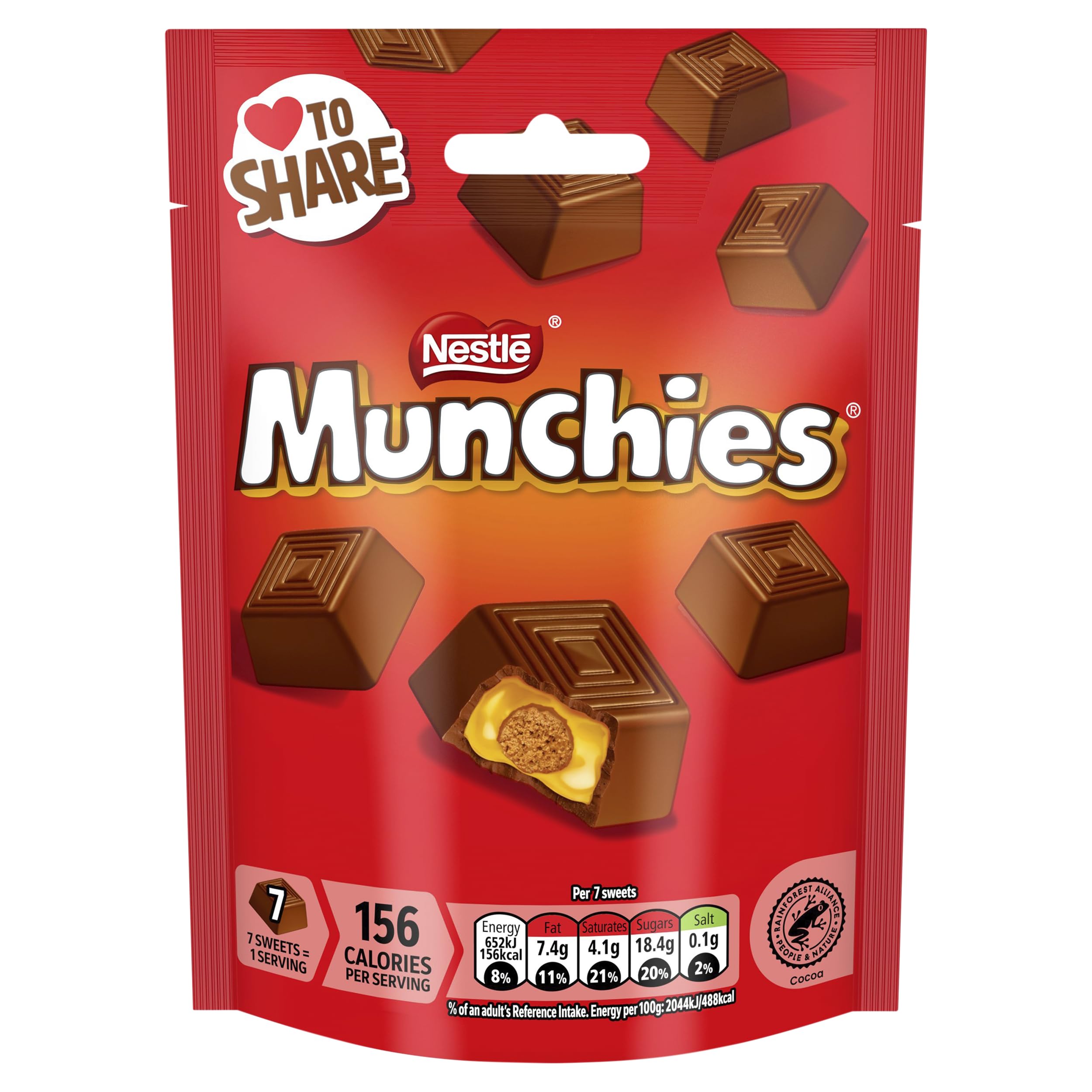 Munchies Milk Chocolate Caramel & Biscuit Sharing Bag | 8 x 104 g