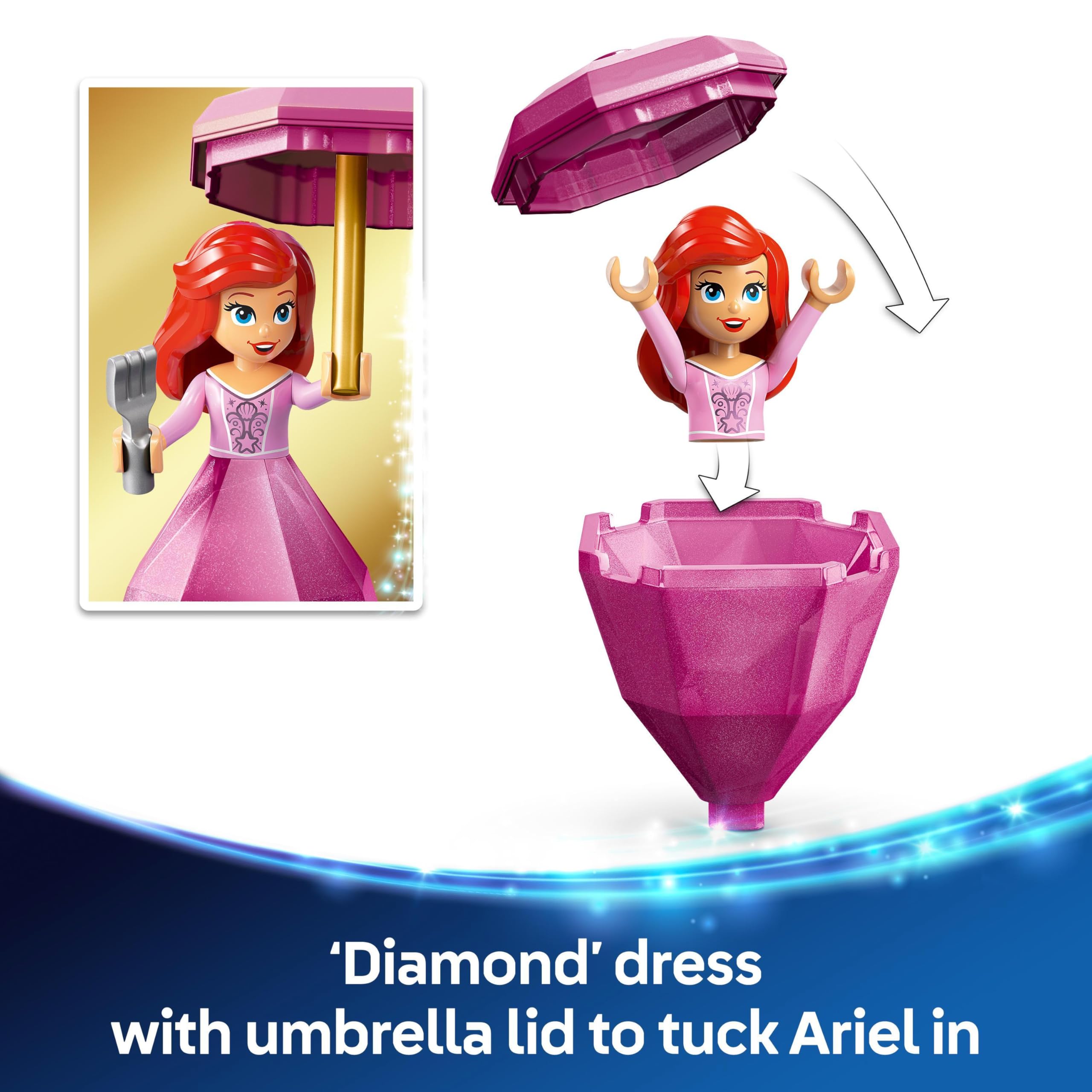 LEGO ǀ Disney Twirling Ariel Building Toy - Spinning Playset for 5+ Year Olds 3