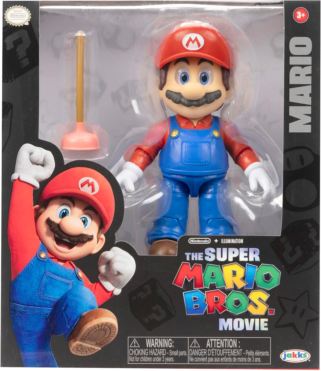 The Super Mario Bros. Movie - 5" Mario Action Figure with Plunger Accessory 8
