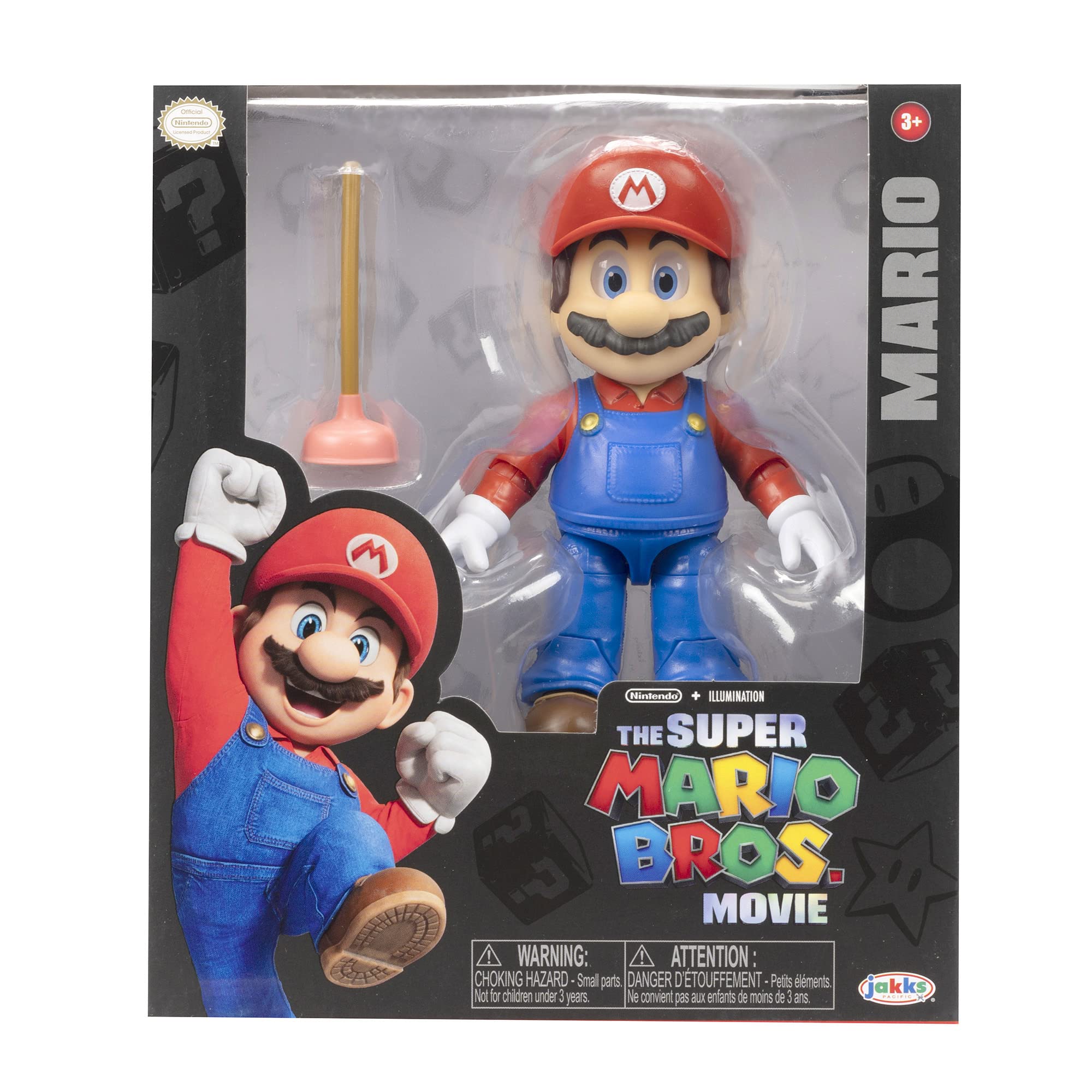 The Super Mario Bros. Movie - 5" Mario Action Figure with Plunger Accessory 15