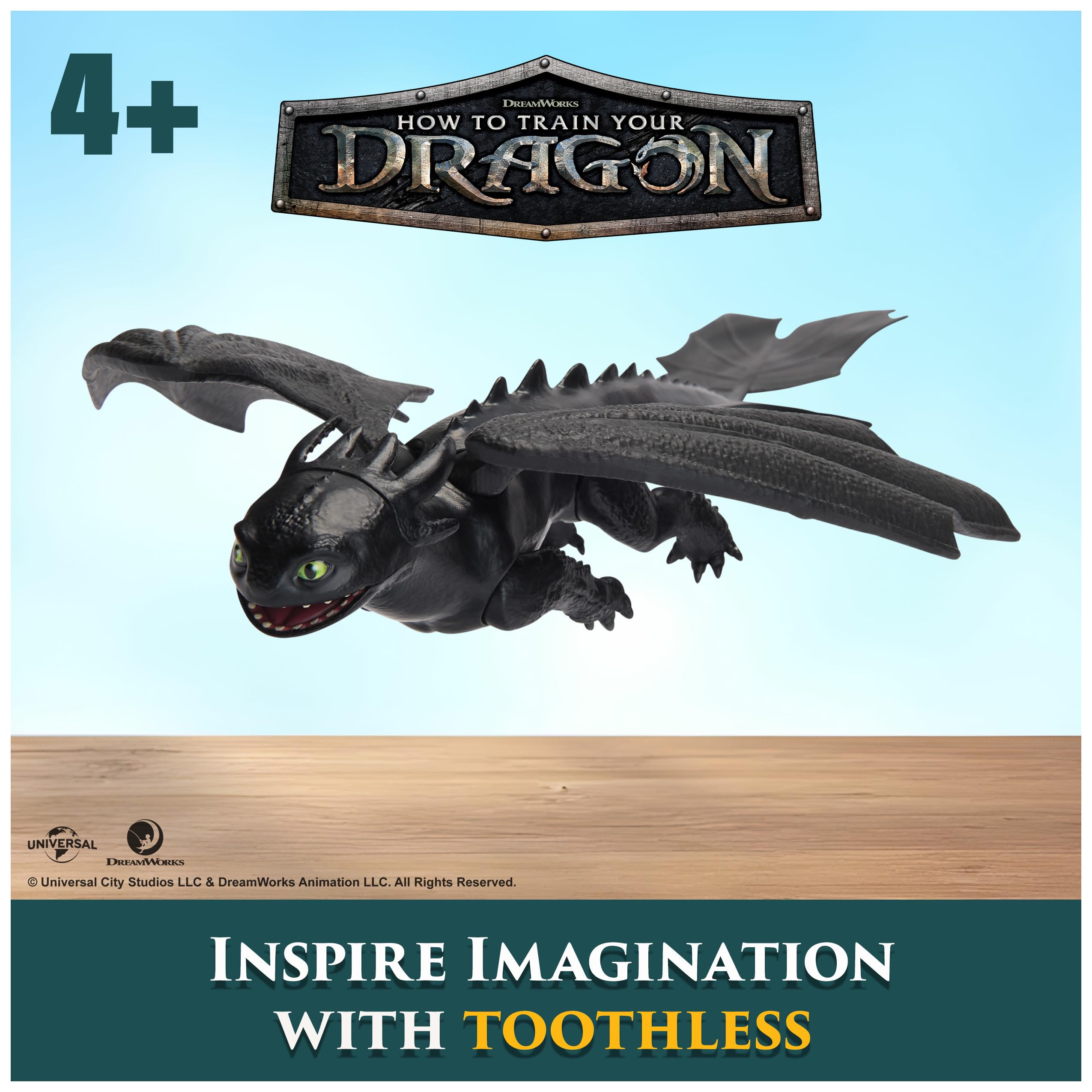 Dreamworks Dragons Toothless Action Figure - 23 cm, Moving Wings/Legs | Ages 4+ 3