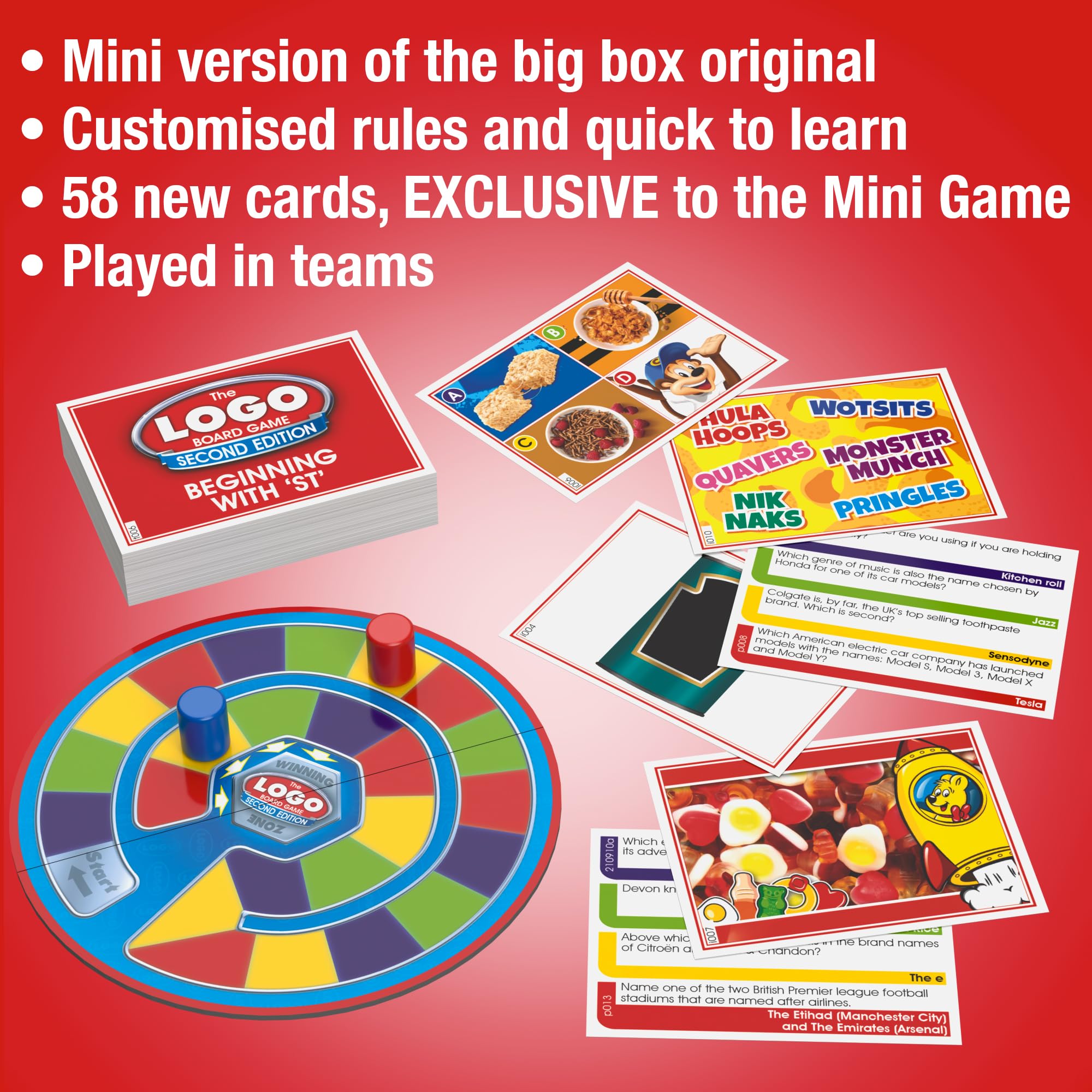 Drumond Park The LOGO Mini Board Game Second Edition - Family Trivia Game for Travel 5