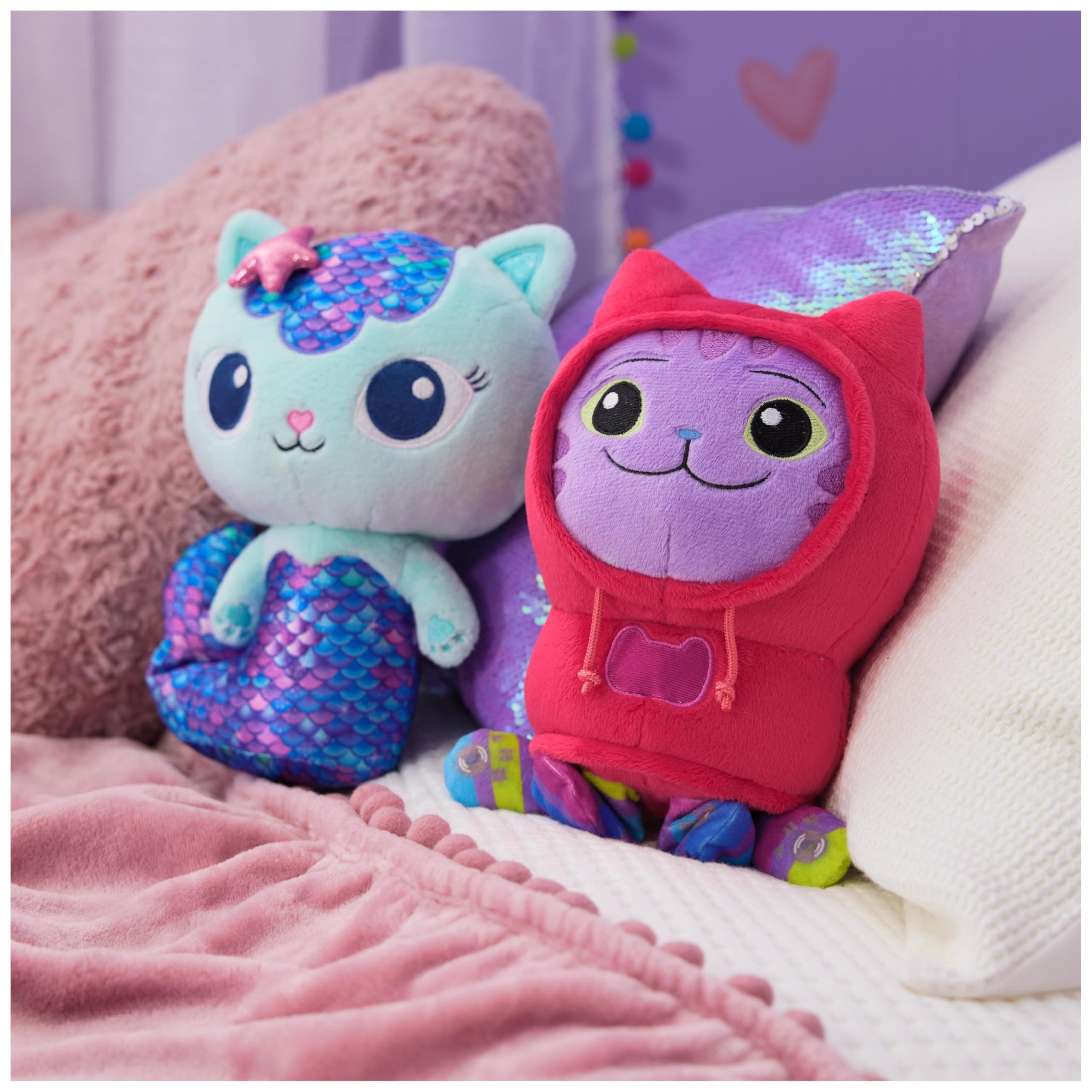 Gabby’s Dollhouse Fin-Tastic MerCat - 25cm Interactive Plush Toy for Kids 3