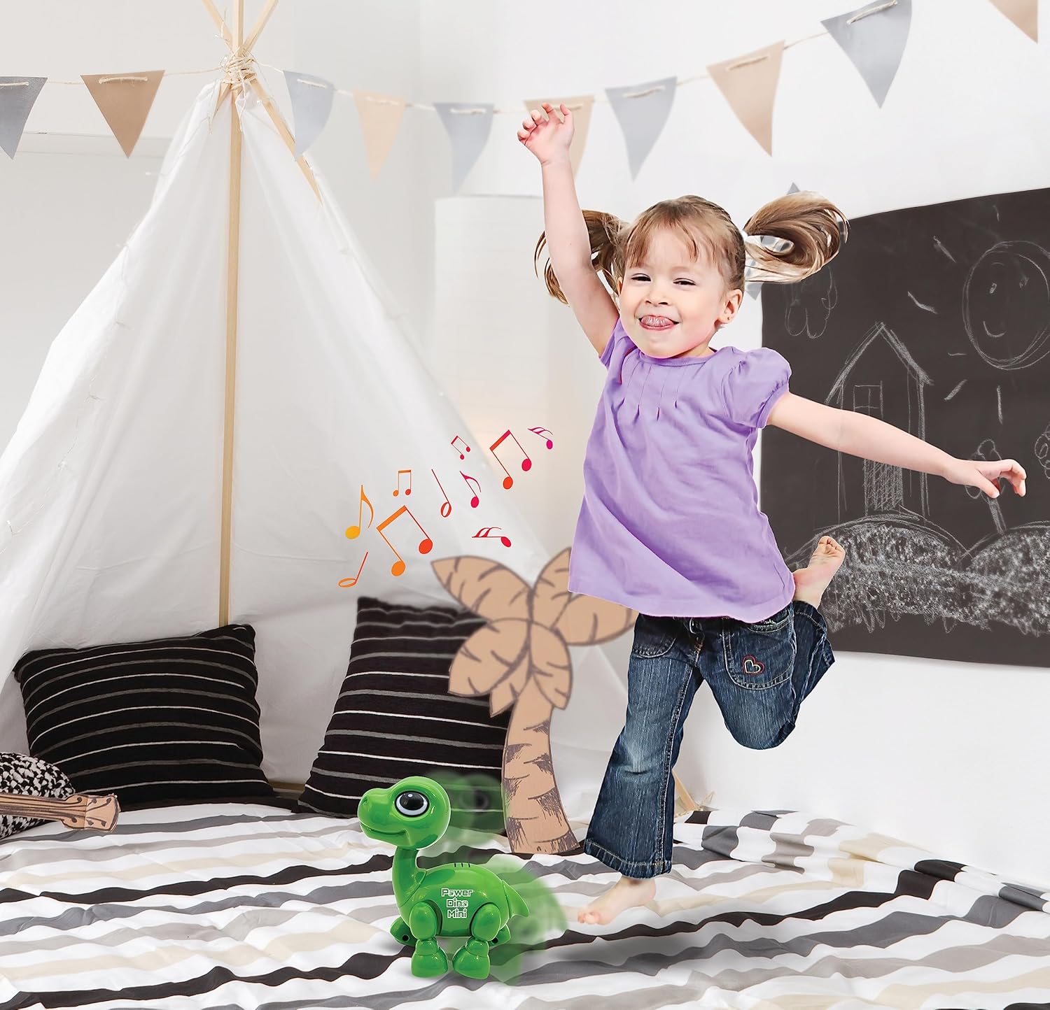 Lexibook Power Dino Mini - Interactive Dinosaur Robot with Lights, Sounds & Voice Recording - Ages 3+ 7