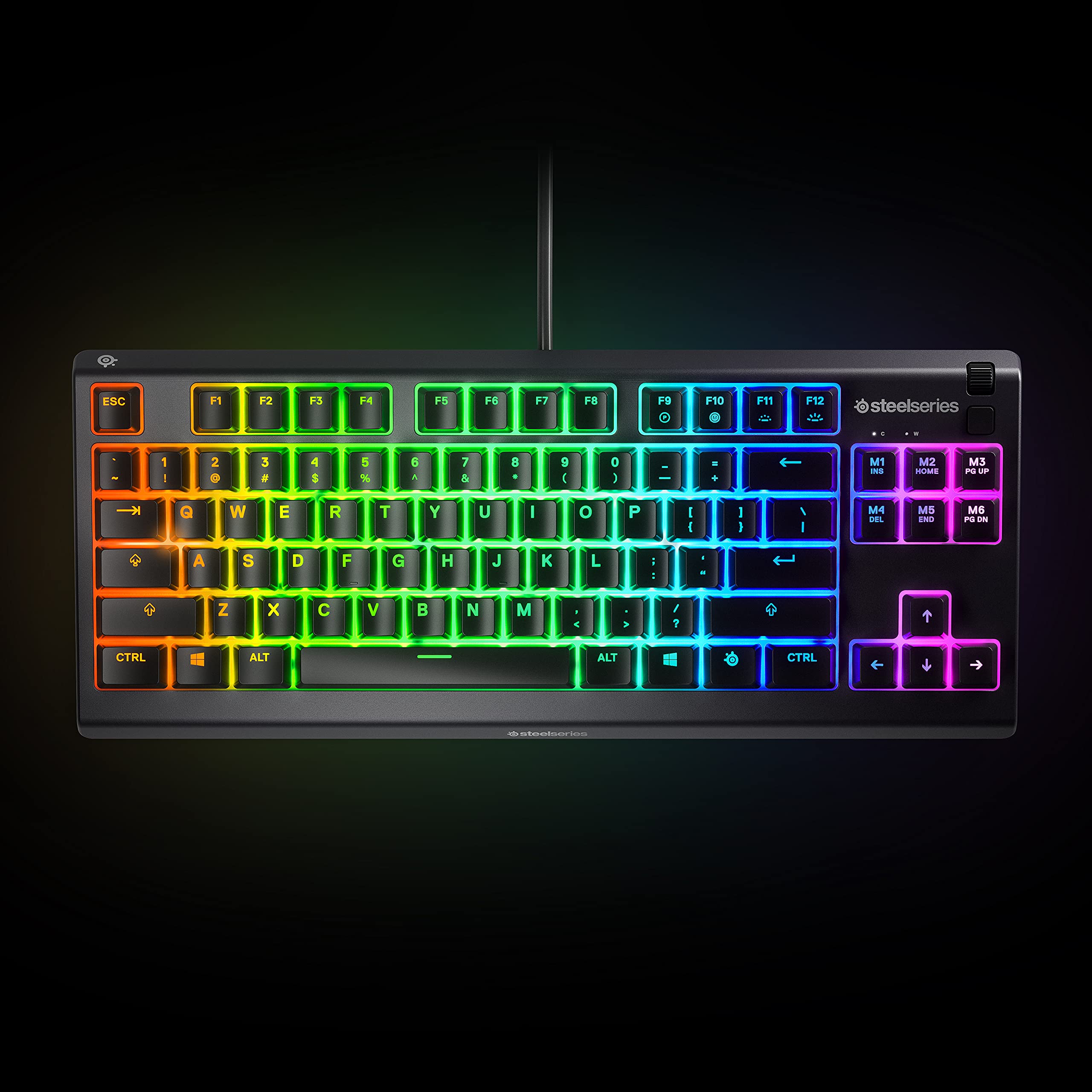 SteelSeries Apex 3 TKL RGB-Gaming-Tastatur – Kompaktes Design ohne Ziffernblock – Wasser- und staubdicht nach IP32 – Englisch QWERTY – Schwarz 8