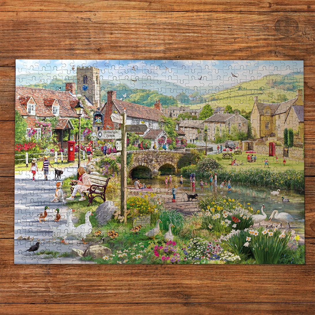 Gibsons Puddle Ducks & Paddling Jigsaw Puzzle - 500 Pieces | Richard Macneil Art | UK Made
