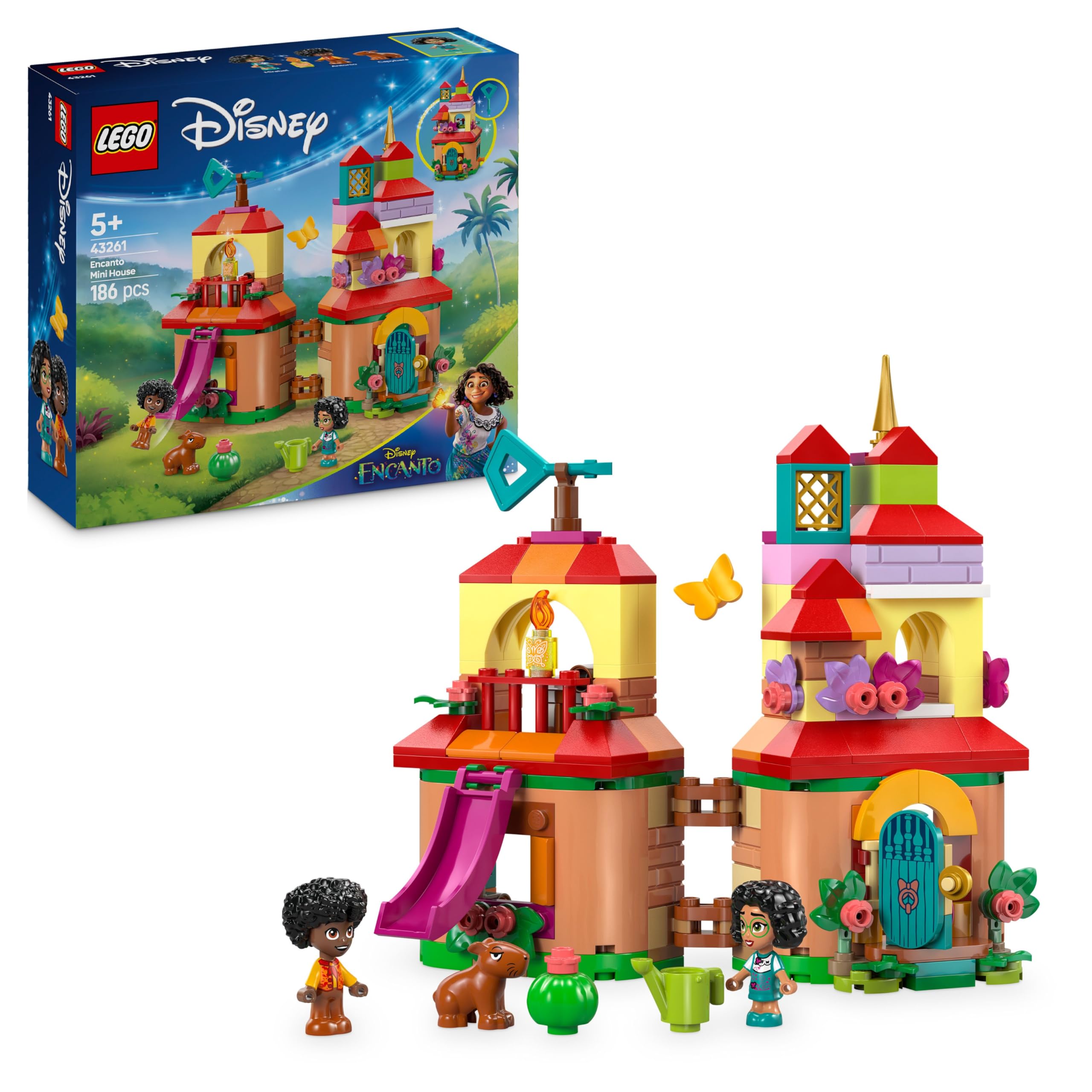 LEGO ǀ Disney Encanto Mini House Building Toy - 186-Piece Playset with Mirabel, Antonio & Capybara Figures