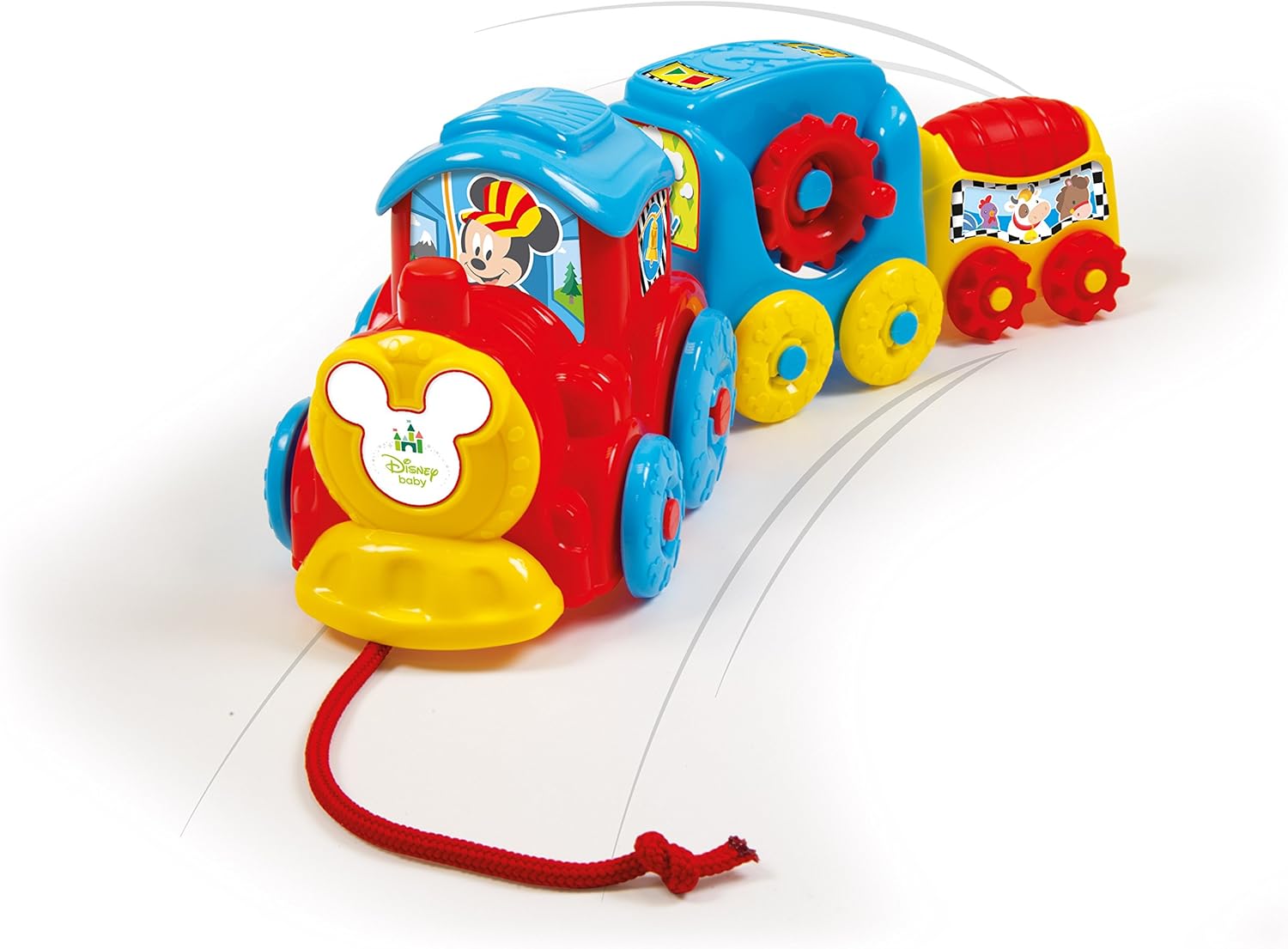 Clementoni Disney Baby Activity Train - Pull-Along Toy with Mechanical Activities for Toddlers 7