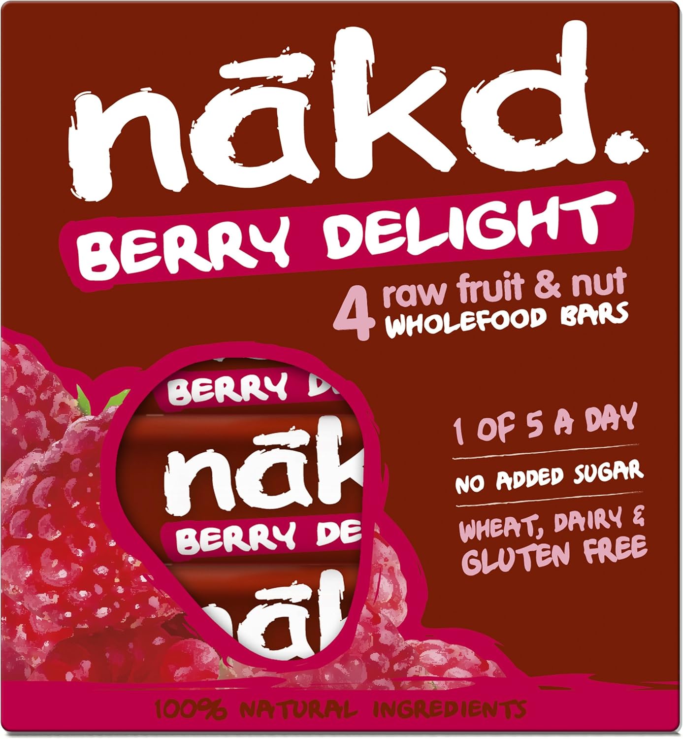 Nakd Berry Delight 35 g Frucht- und Nuss-Snackriegel – Karton mit 48 rohen, veganen, glutenfreien Riegeln 4