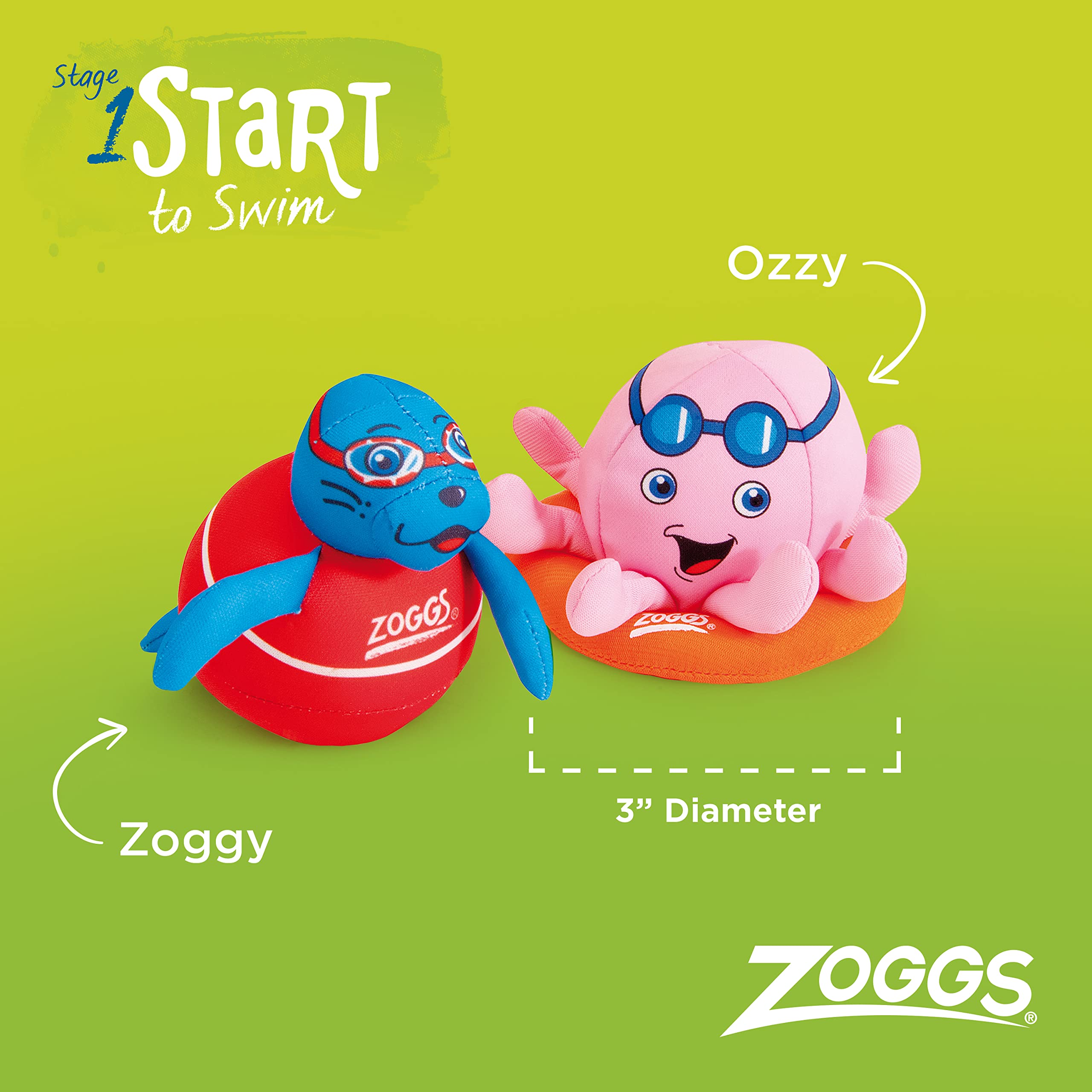 Zoggs Zoggy Soakers Sponge Bath Toys - Set of 2 | Multicolor | Ages 3 Months+ 2