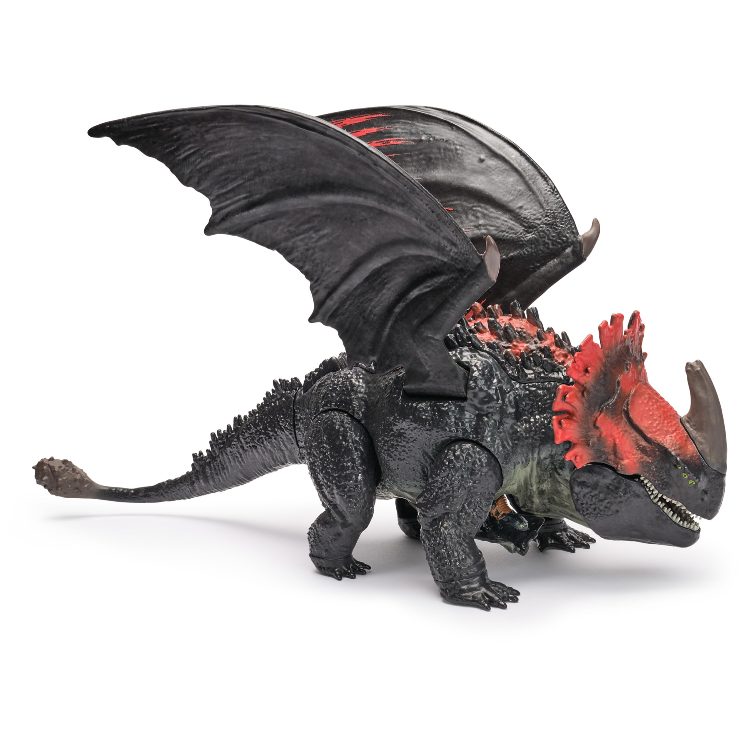 Dreamworks Dragons Red Death Chom - 28-cm Action Figure with Mini Toothless Rescue 3