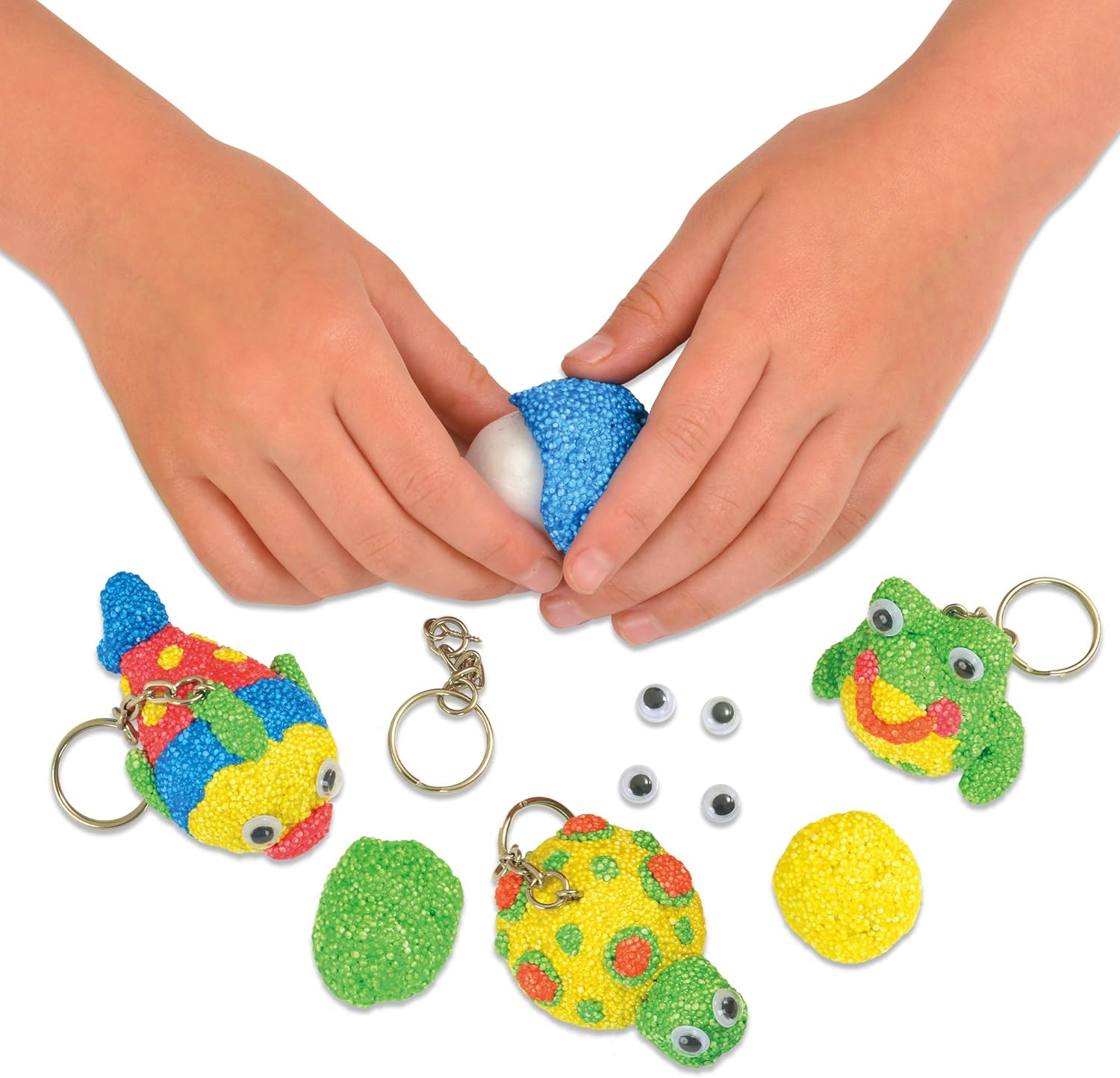 Galt Beady Keyrings Craft Kit - Make 6 Fun Animal Keyrings, Ages 6+ 3