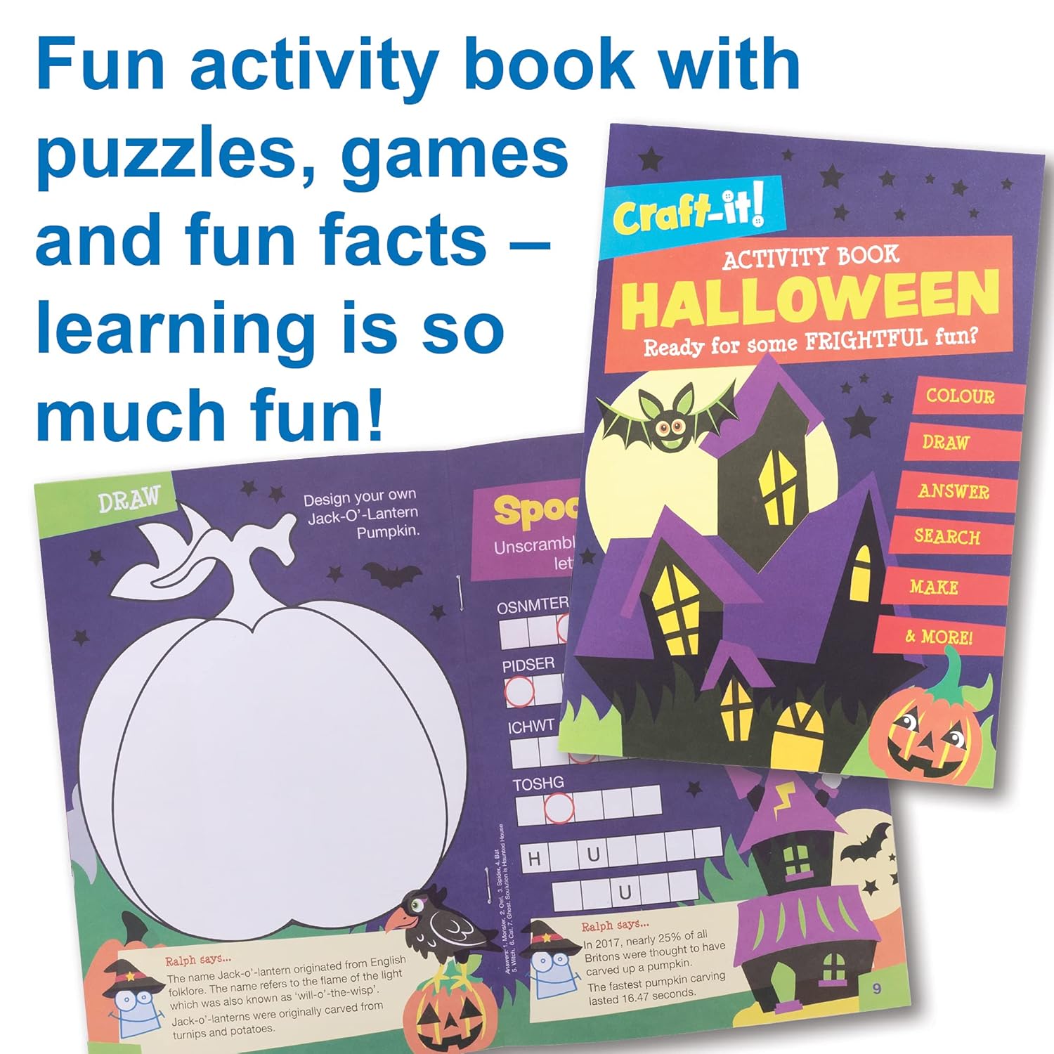 Baker Ross CBS024 Halloween Craft-It! Box - Creative Arts & Crafts Kit for Kids Ages 3-9 6