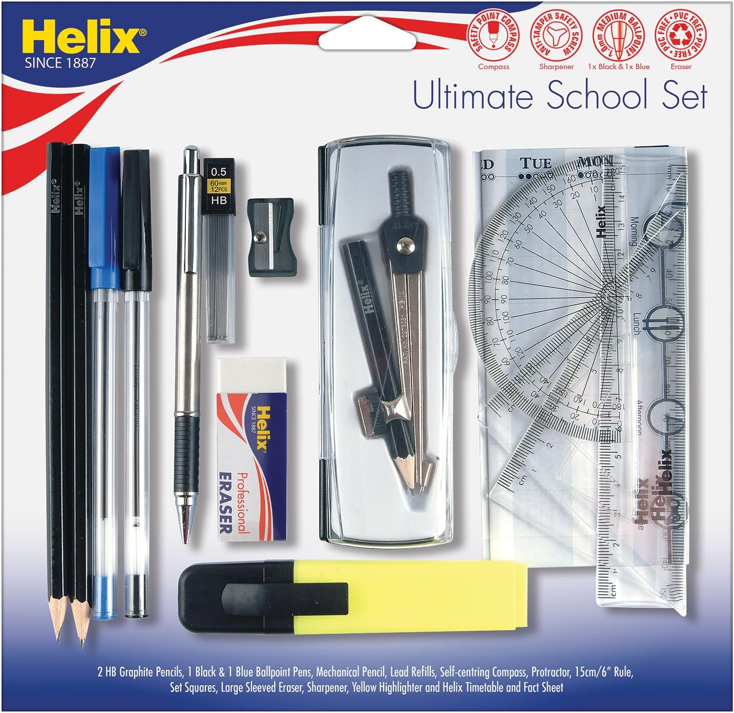 Helix - Ultimate School Set Stationery Pack