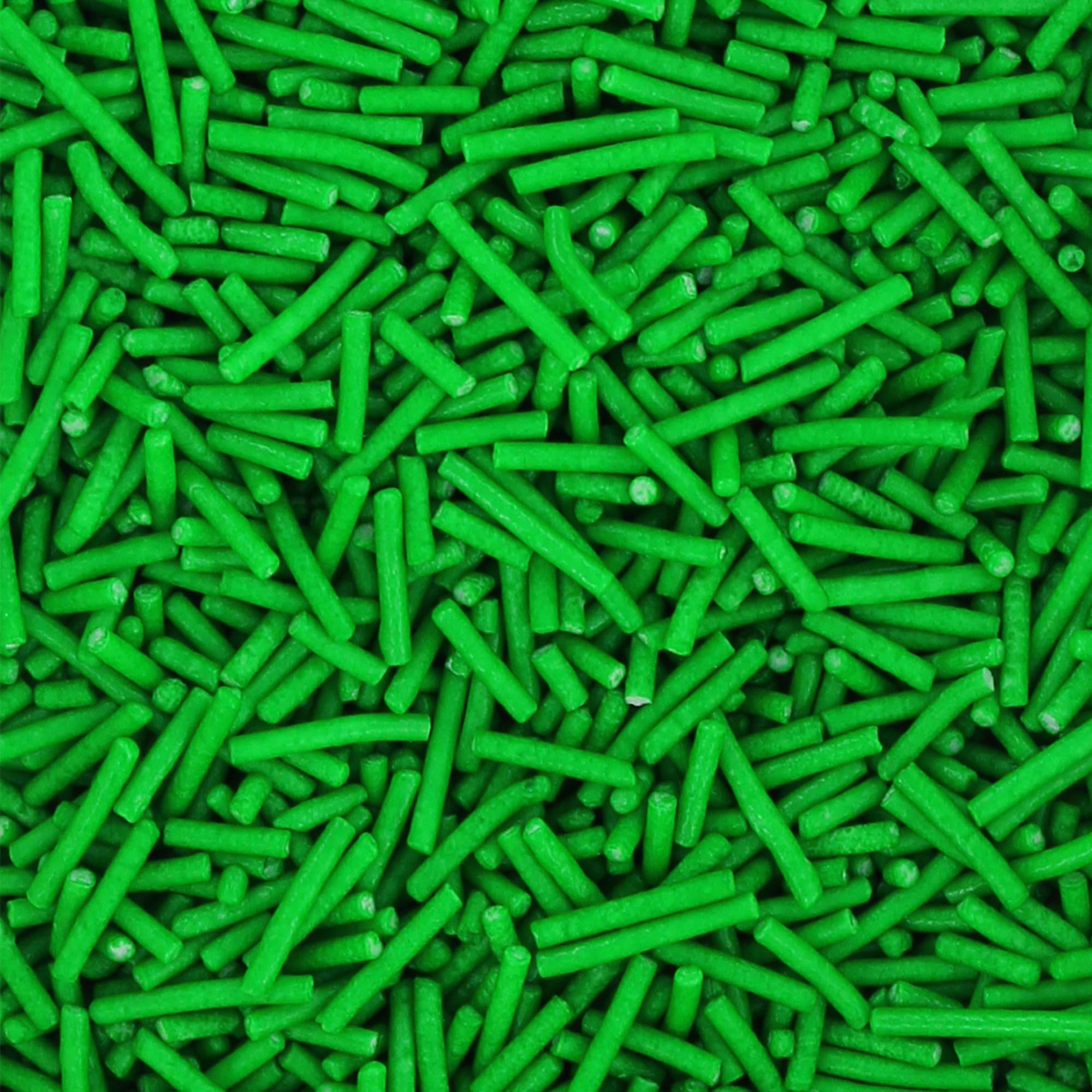 Culpitt Select Green Sugar Strands Sprinkles - 500g Resealable Pouch | Edible Cake Decoration