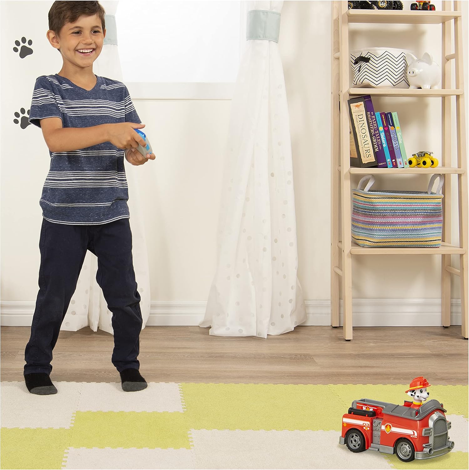 PAW Patrol Marshall Remote Control Fire Truck - 2-Way Steering for Kids 3+ 8