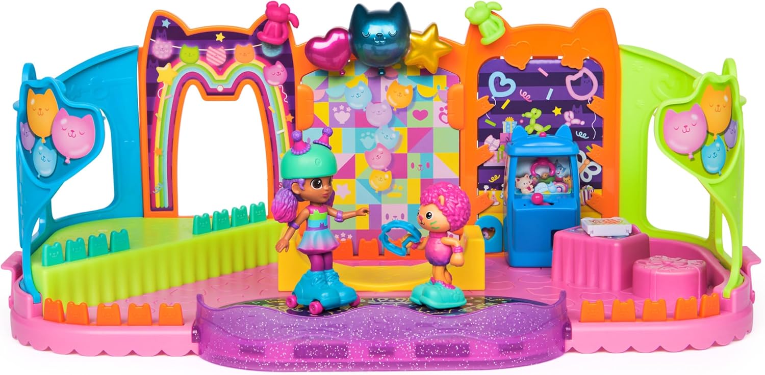 Gabby's Dollhouse Party Room Playset - Skate Park & Game Room with Skater Figures 6