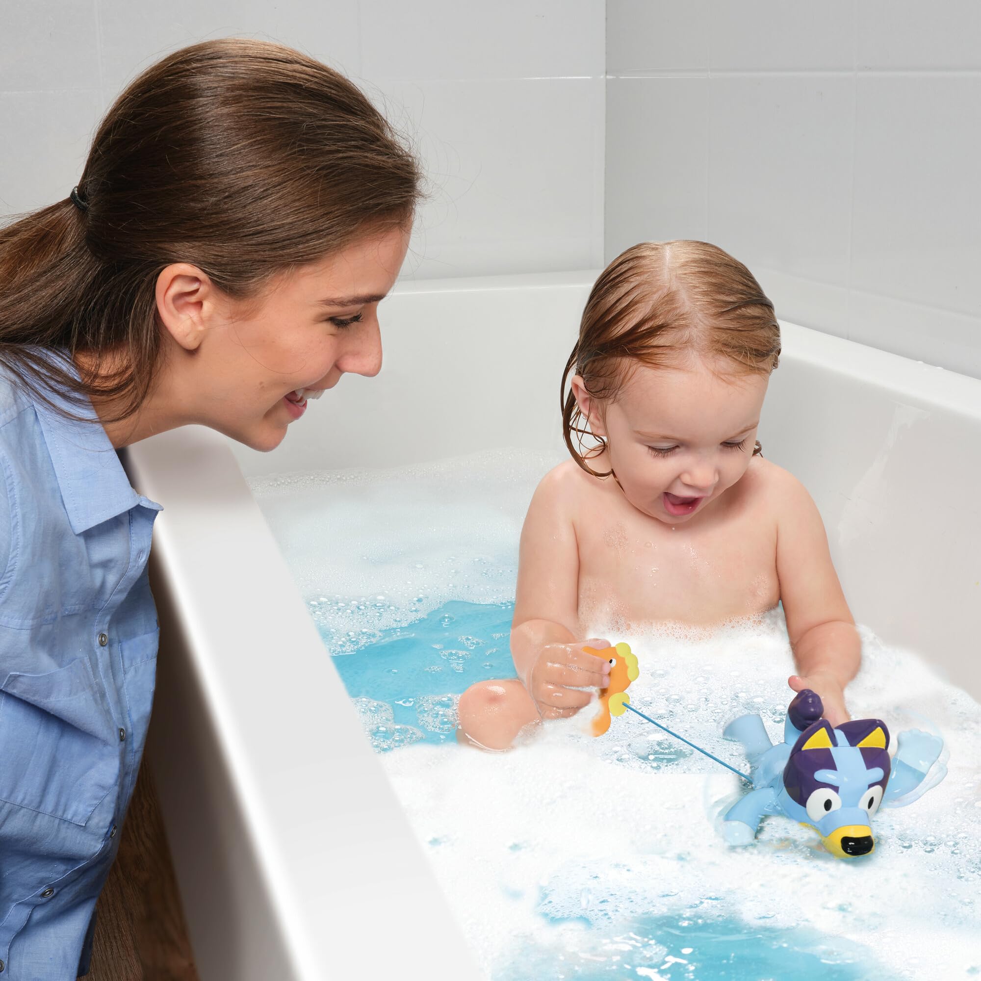 TOMY Toomies Swimming Bluey Bath Toy with Pull String Seahorse | Ages 18 Months+ 6