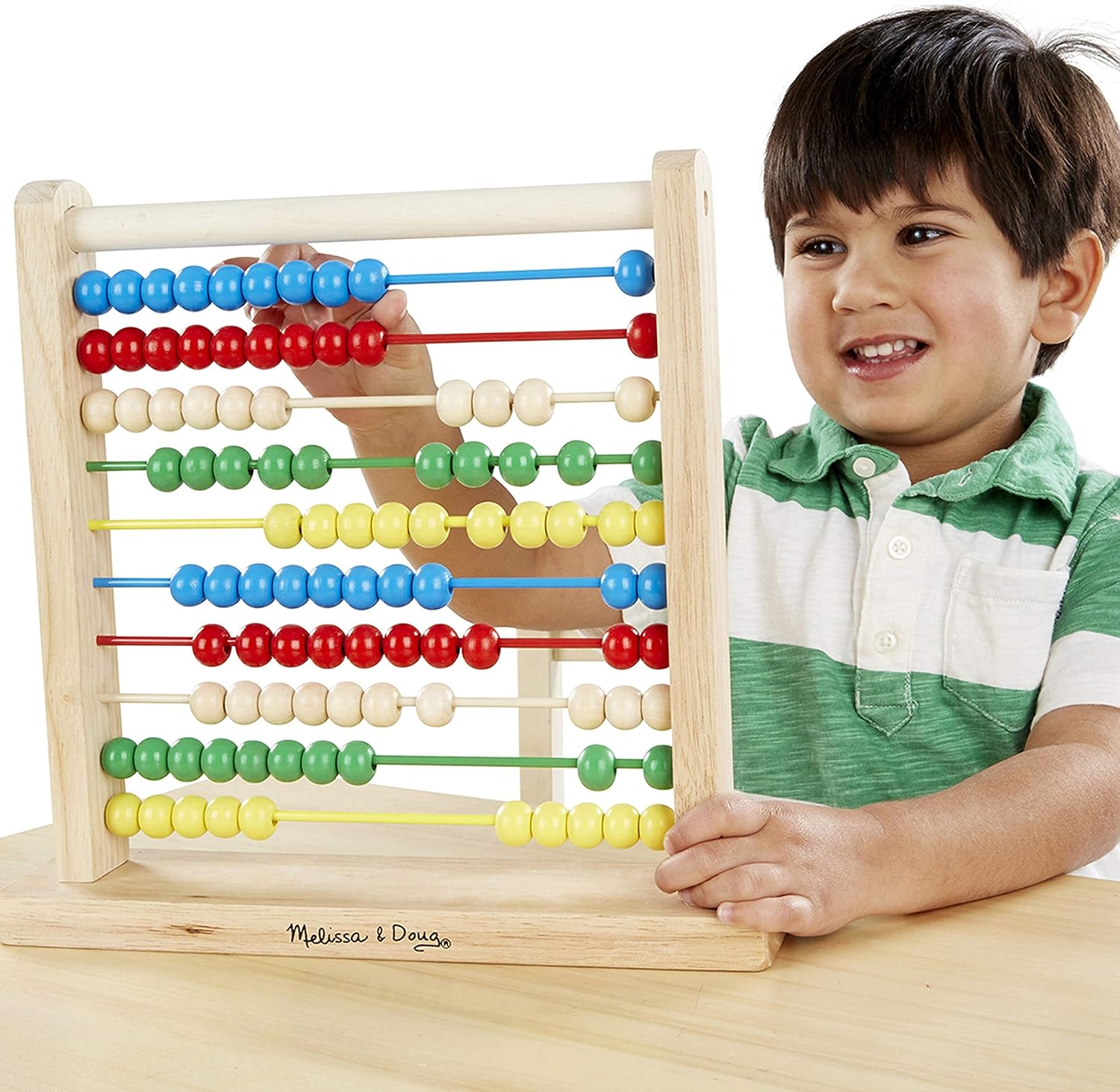 Melissa & Doug Wooden Abacus - Educational Counting Frame for Kids 5