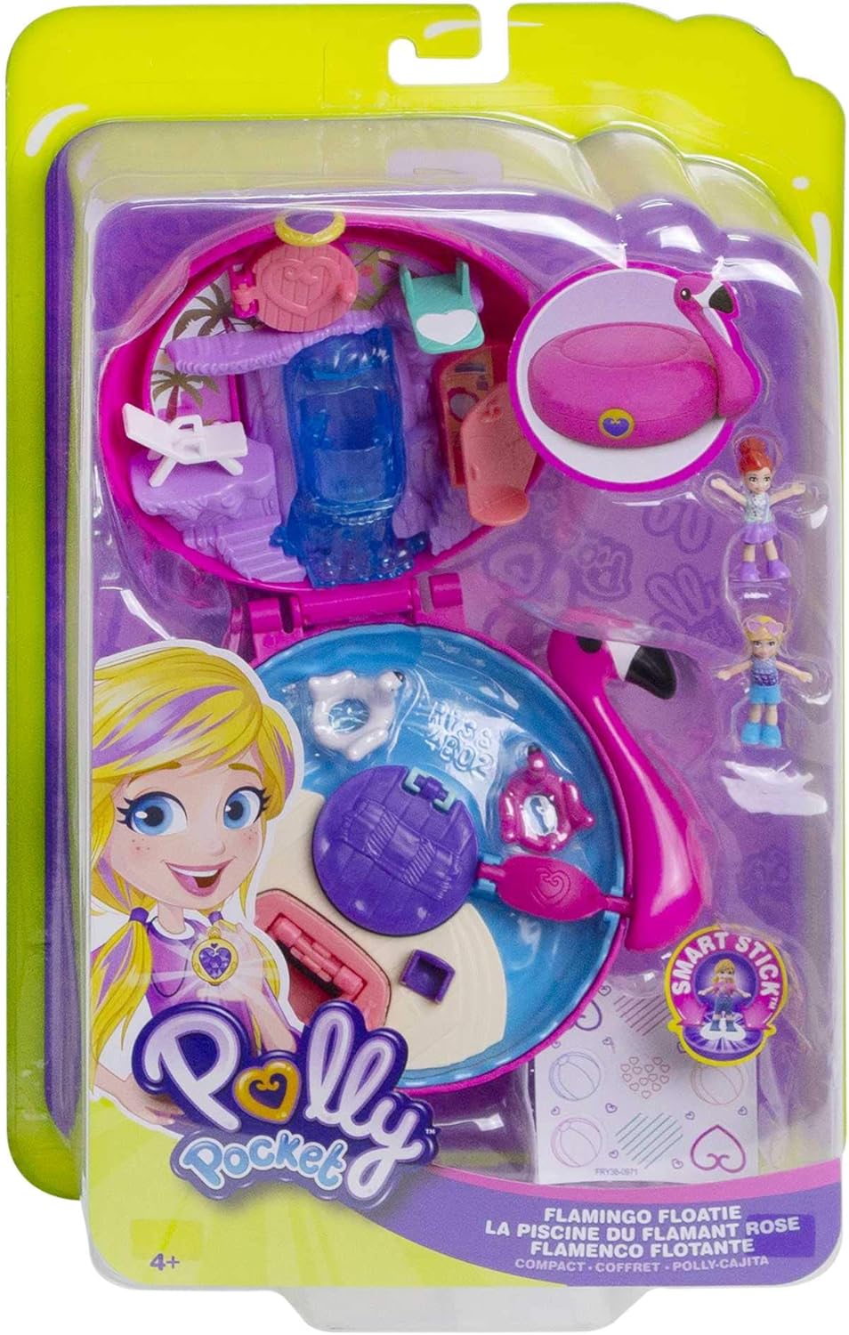 Polly Pocket Pocket World Flamingo Floatie Compact with Surprise Reveals, Micro Dolls & Accessories - Ages 4-10 8