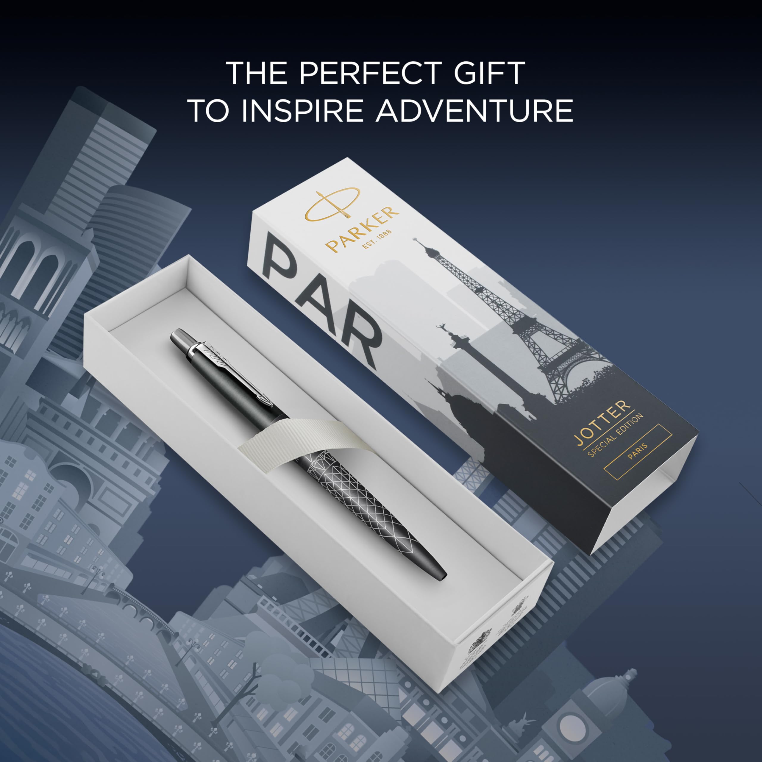 PARKER Jotter Special Edition Paris Grey Ballpoint Pen | Blue Ink | Medium Point 7